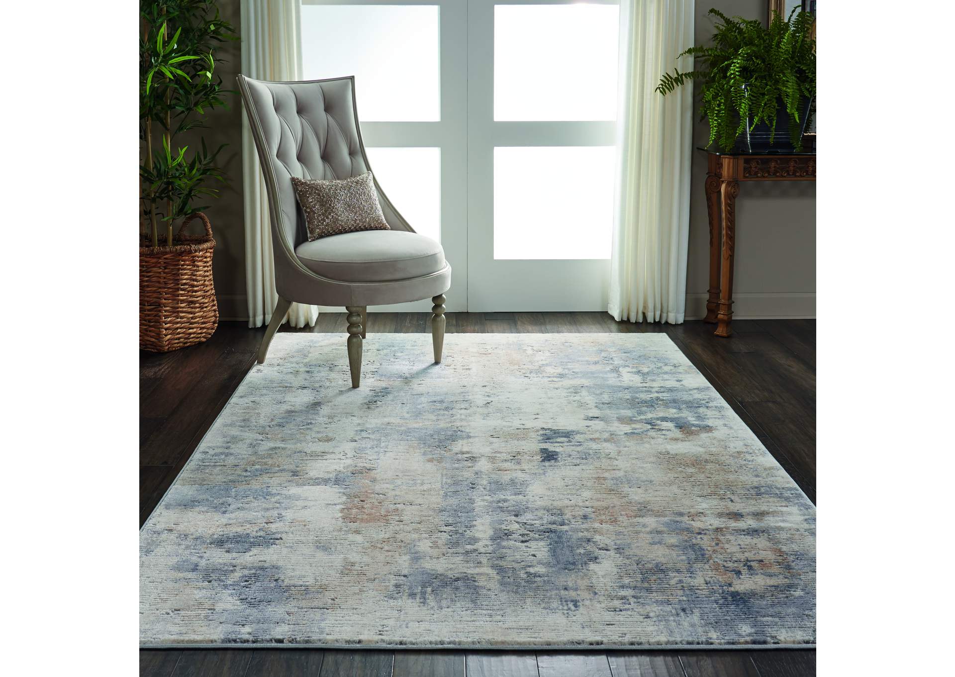 Nourison Rustic Textures RUS05 Beige and Grey 4'x6' Rustic Area Rug,Nourison