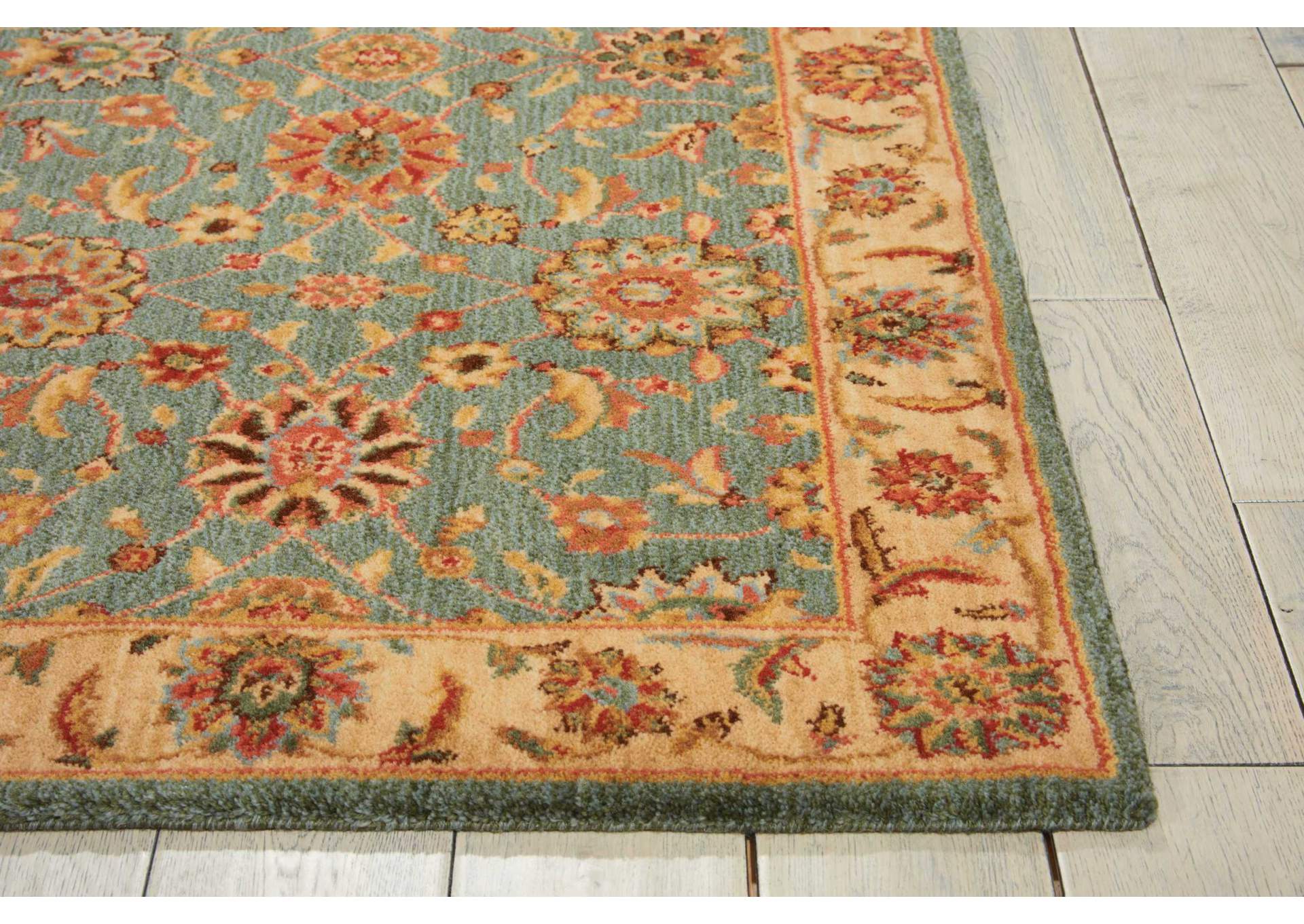 Nourison Living Treasures LI05 Blue 8' Runner Hallway Rug,Nourison