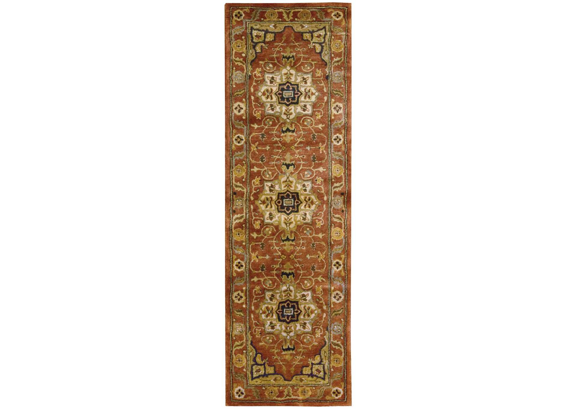 Nourison Jaipur JA33 Red Multicolor 8' Runner Hallway Rug,Nourison
