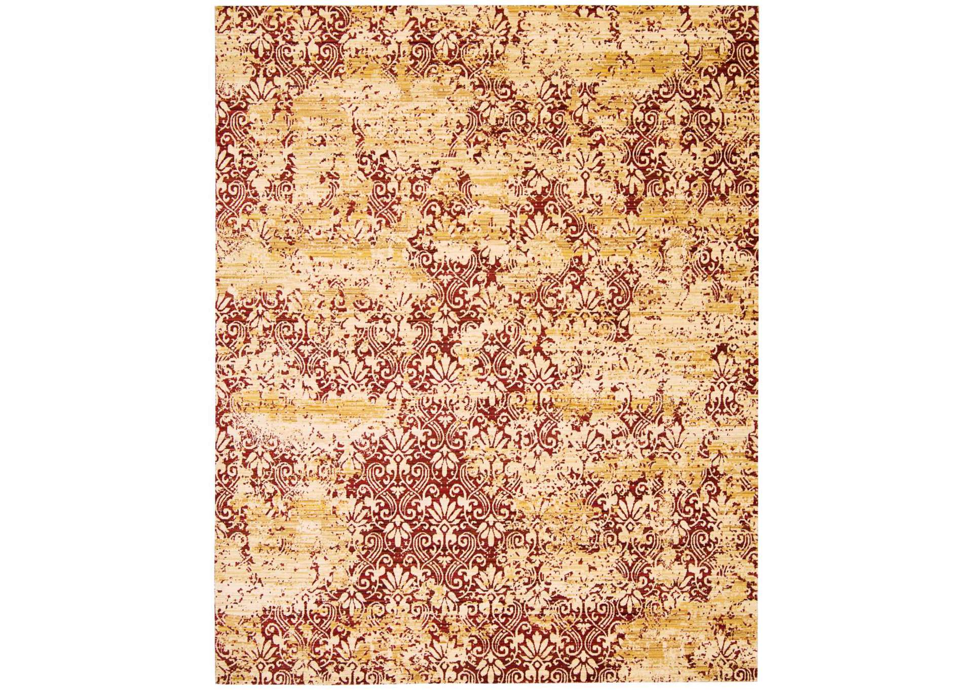 Nourison Rhapsody RH005 Yellow and Red 10'x14' Rug,Nourison
