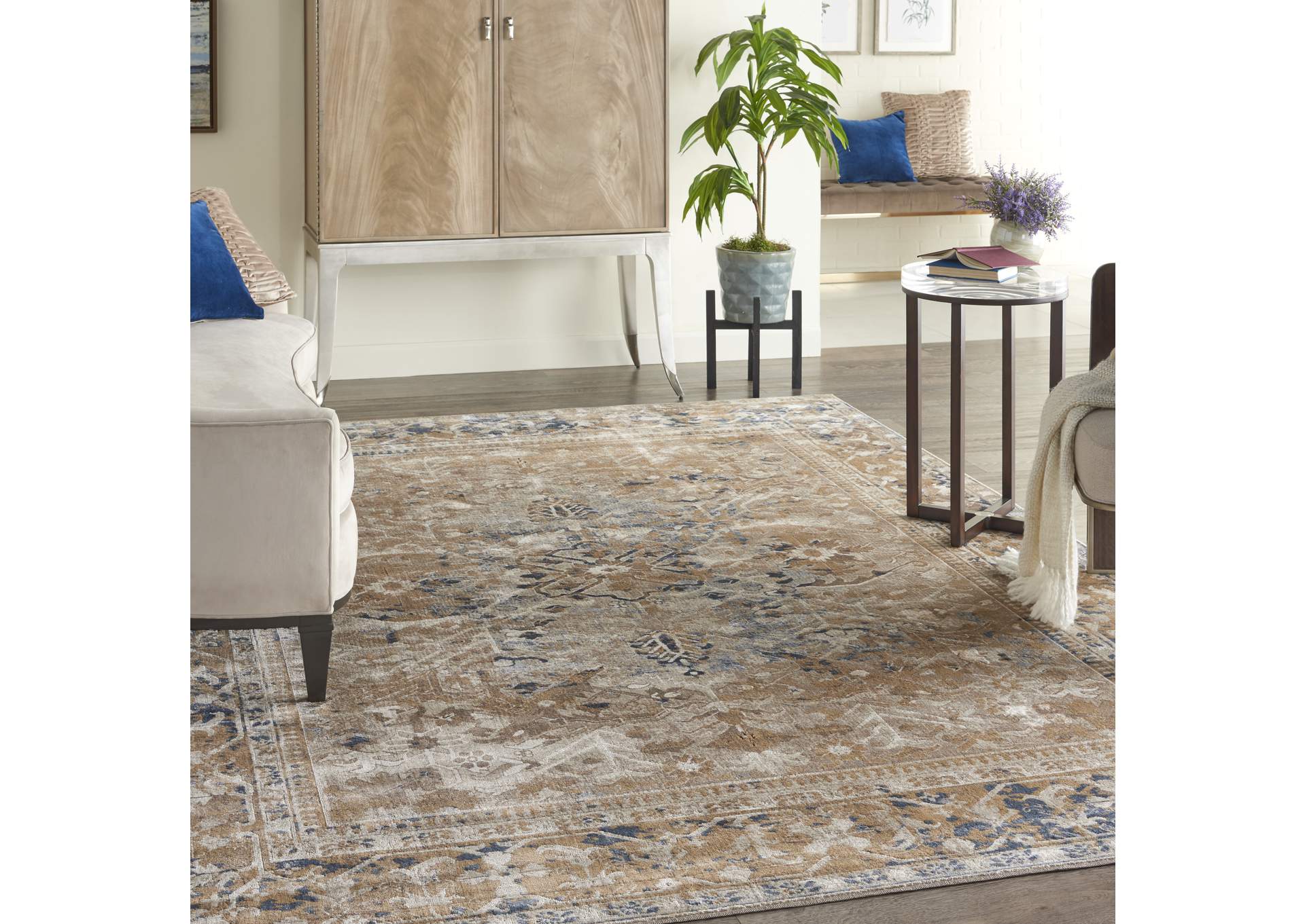 kathy ireland Home Malta MAI05 Beige 8'x11' Rug,Nourison