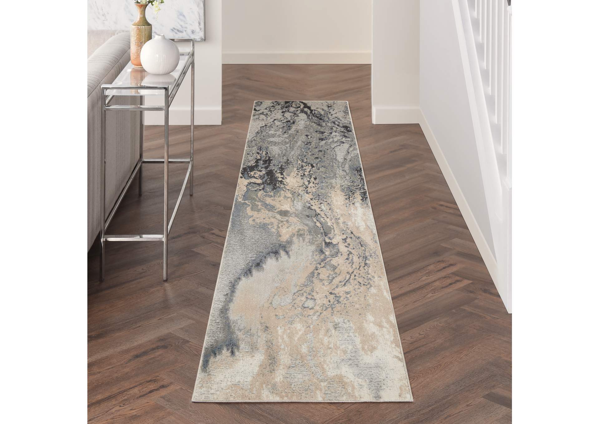 Nourison Maxell MAE08 Grey 4'x6' Area Rug,Nourison