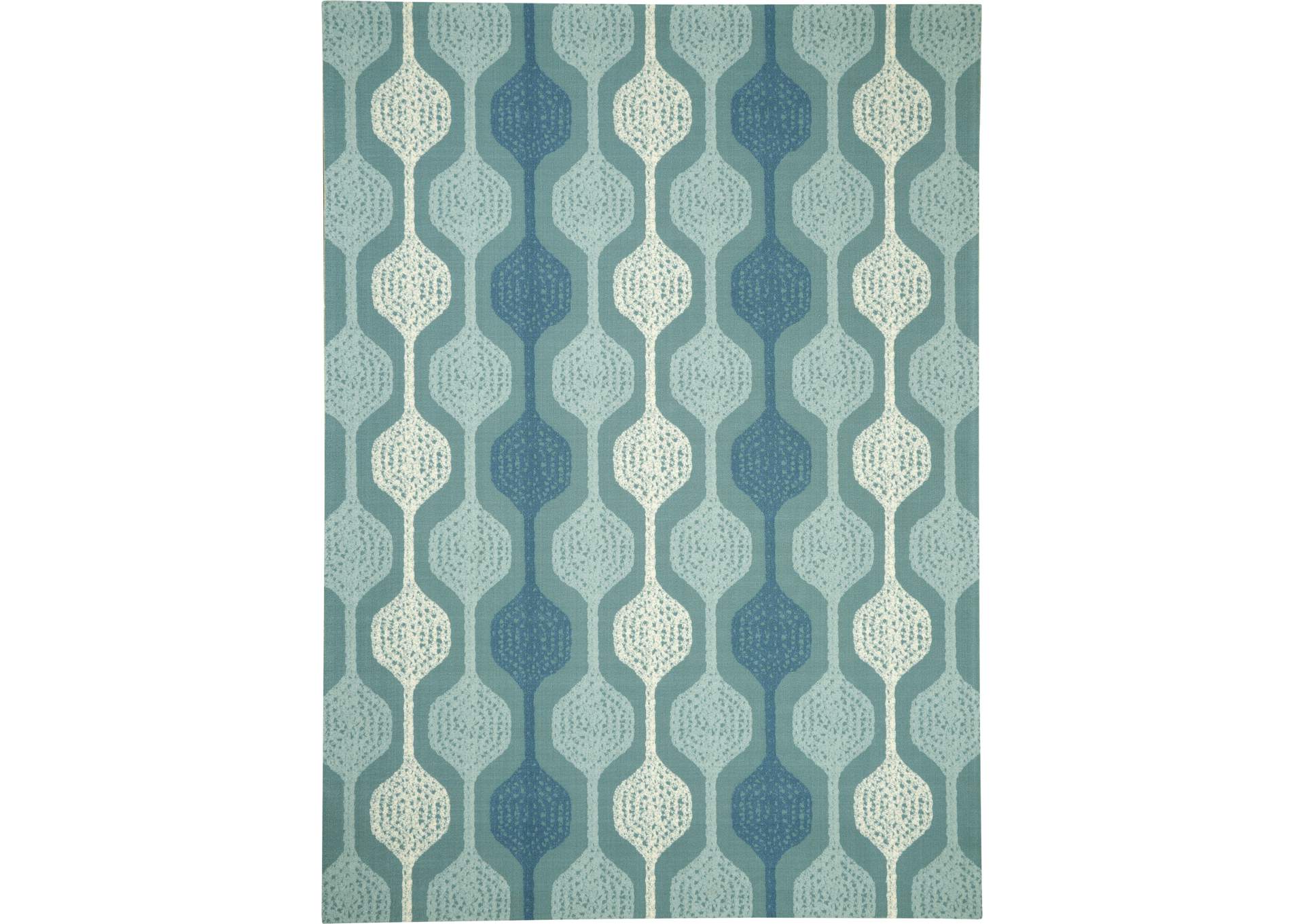 Waverly Sun N Shade SND70 Blue 8'x11' Oversized Indoor-outdoor Rug,Nourison