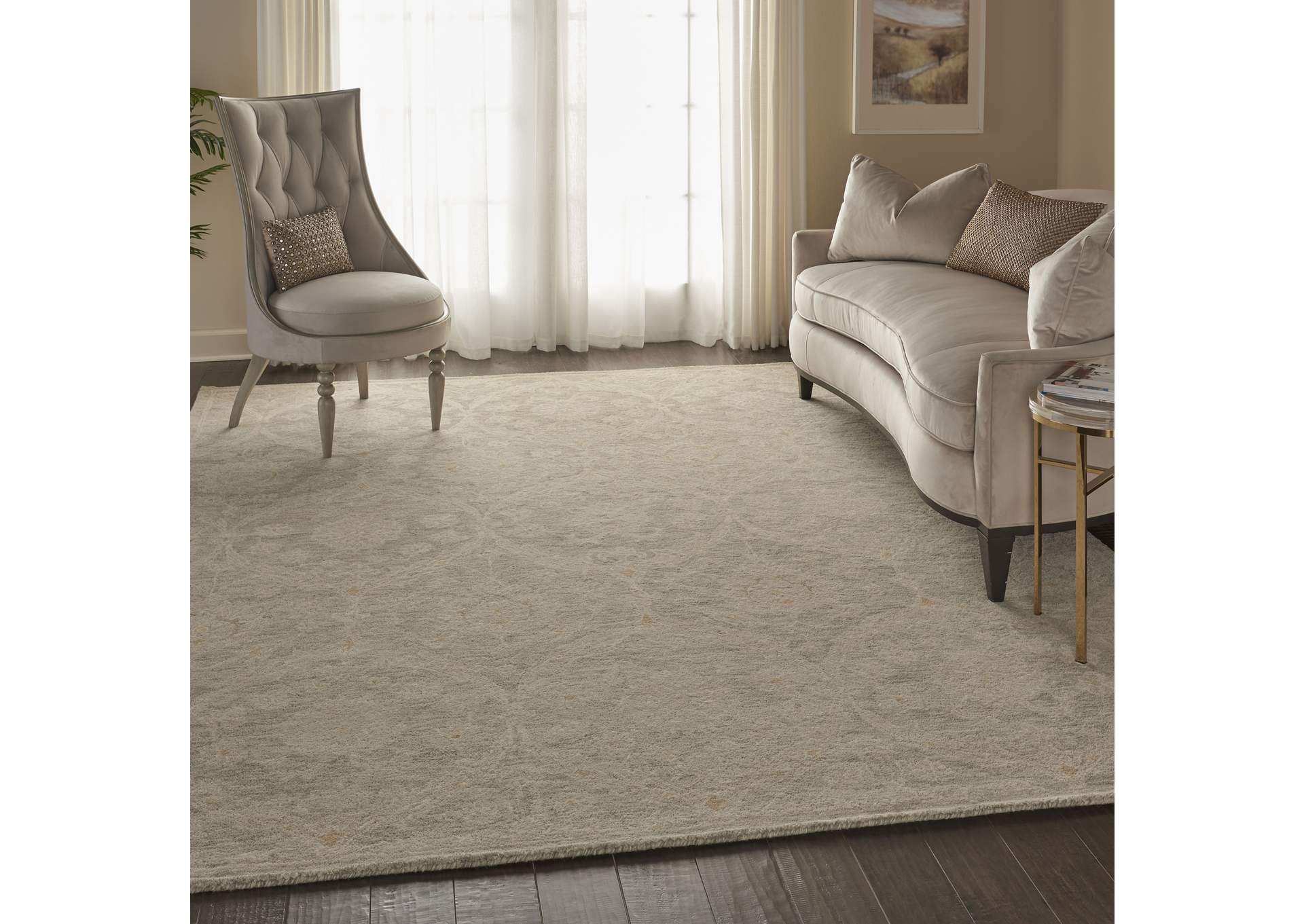 Nourison Jazmine JAZ03 Grey 8'x10' Large Wool Rug,Nourison
