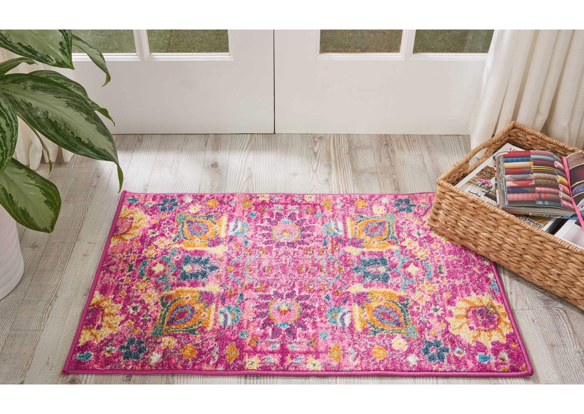 Nourison Passion 2' X 3' Pink Boho Area Rug,Nourison