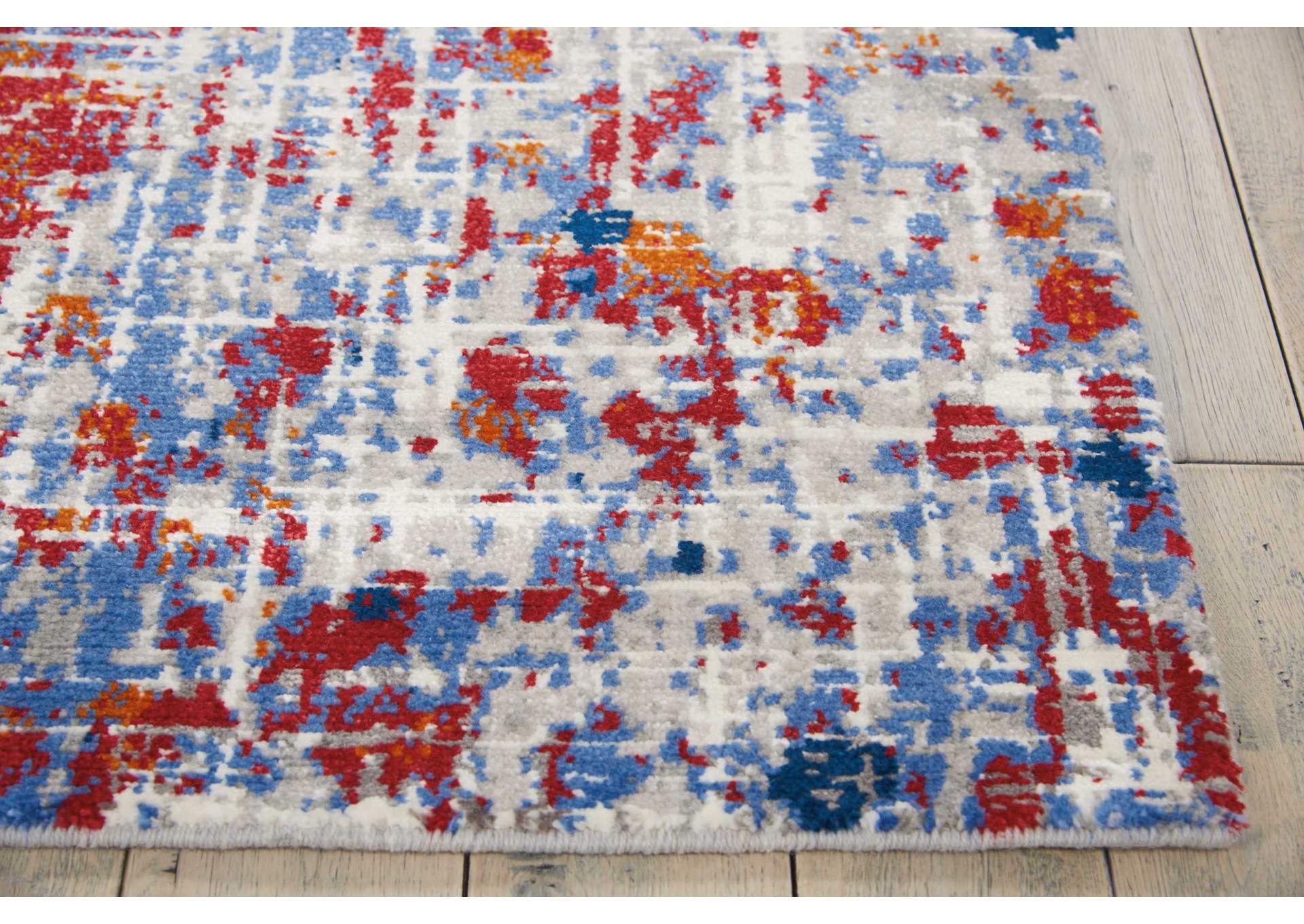 Nourison Twilight TWI25 Red and Blue 8'x10' Large Rug,Nourison