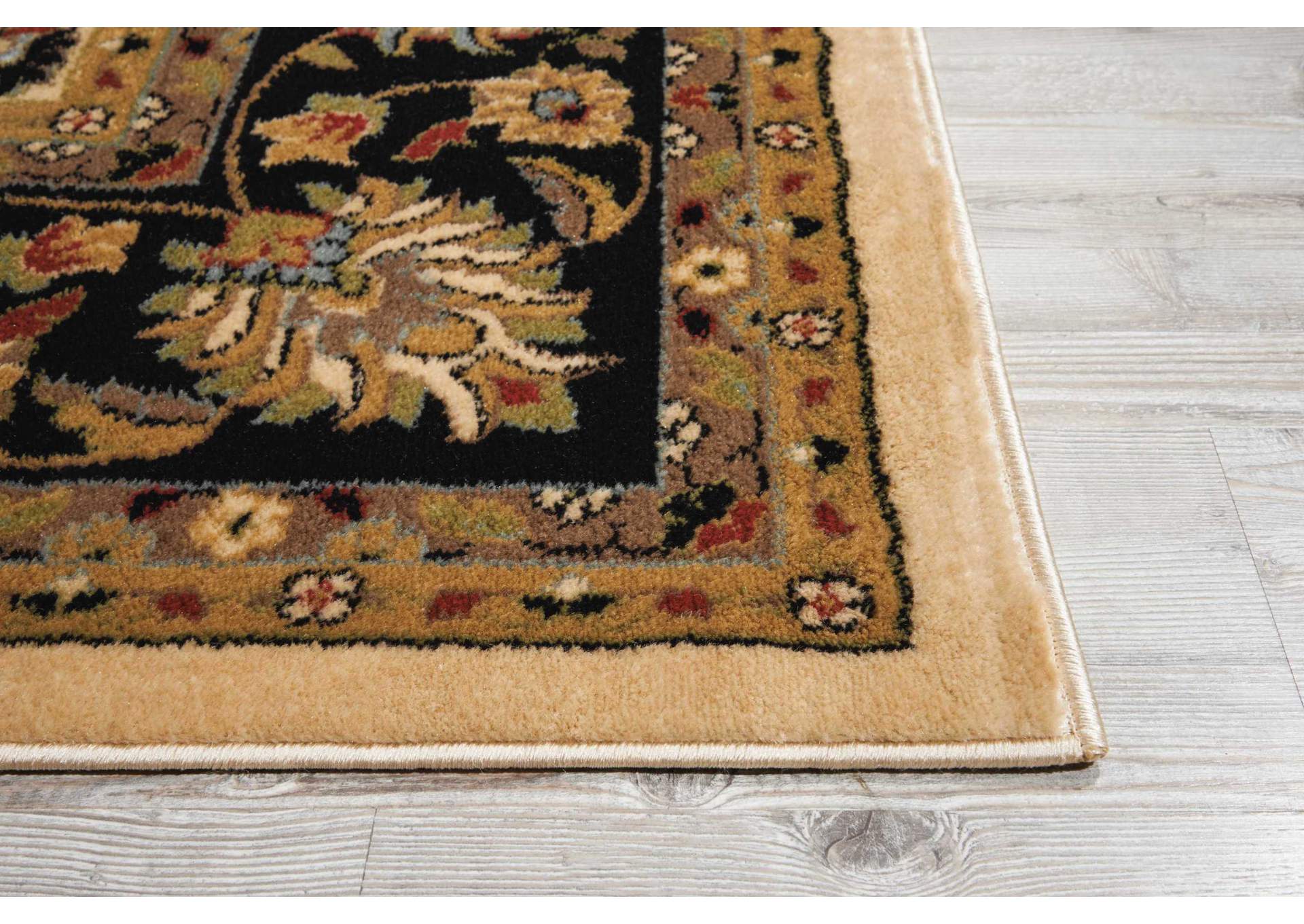 Nourison Delano DEL01 White and Black 8'x11' Rug,Nourison