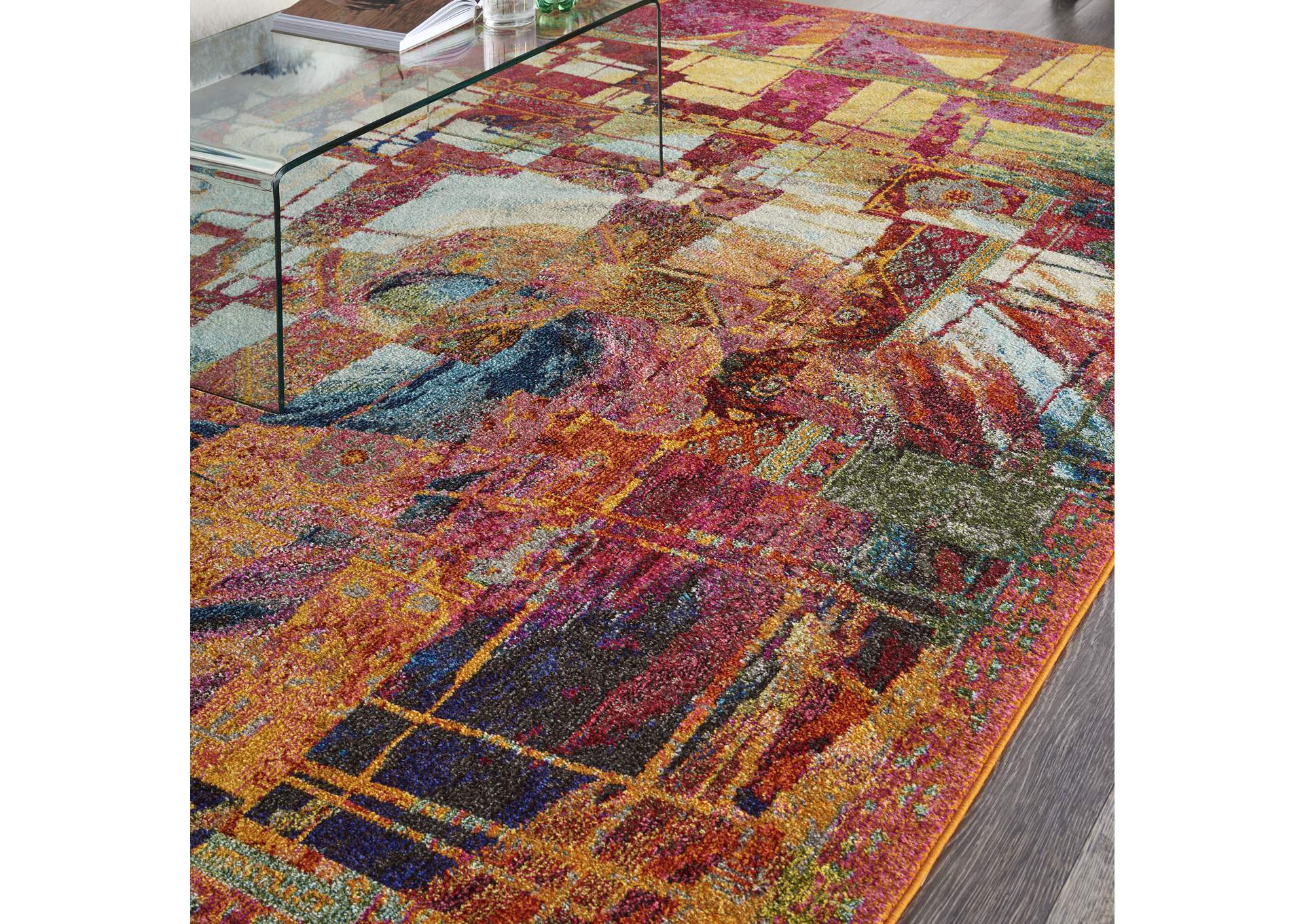 Nourison Celestial CES06 Multicolor Abstract 8'x11' Oversized Rug,Nourison