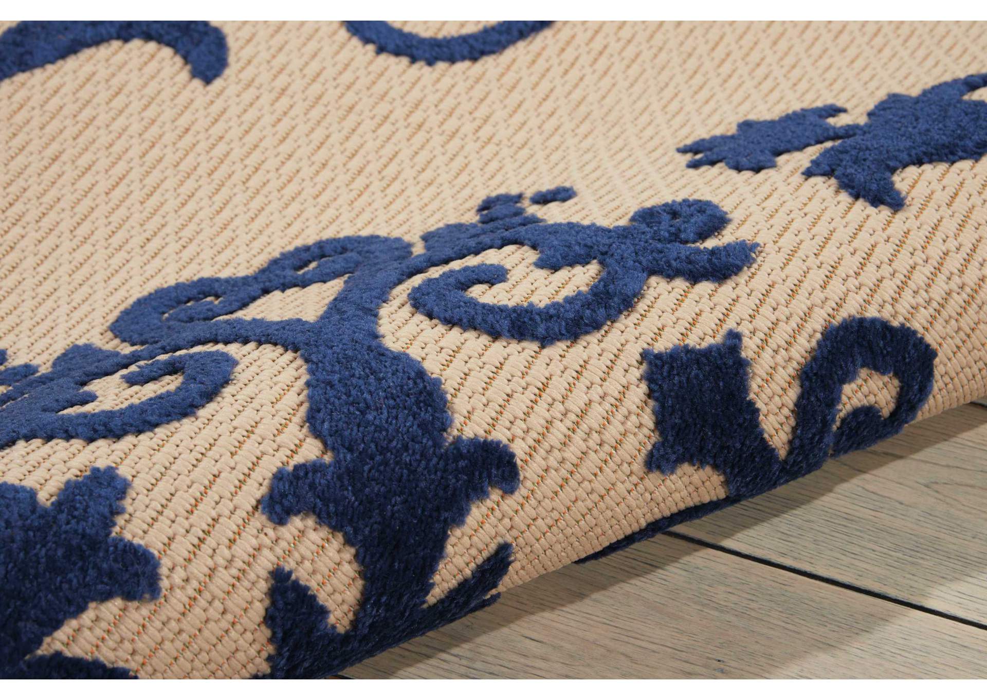 Nourison Aloha ALH12 Navy 10'x13' Oversized Indoor-outdoor Rug,Nourison