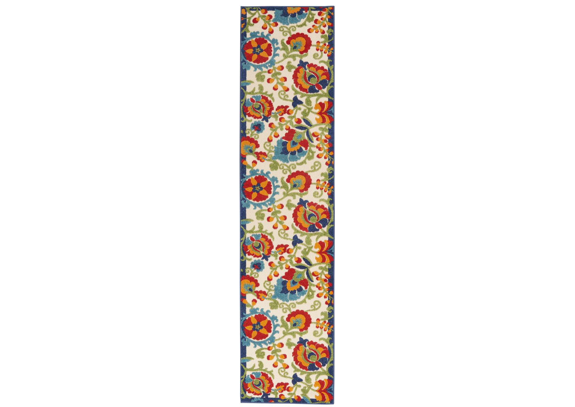 Nourison Aloha 10' Runner Multicolor Hallway Area Rug,Nourison