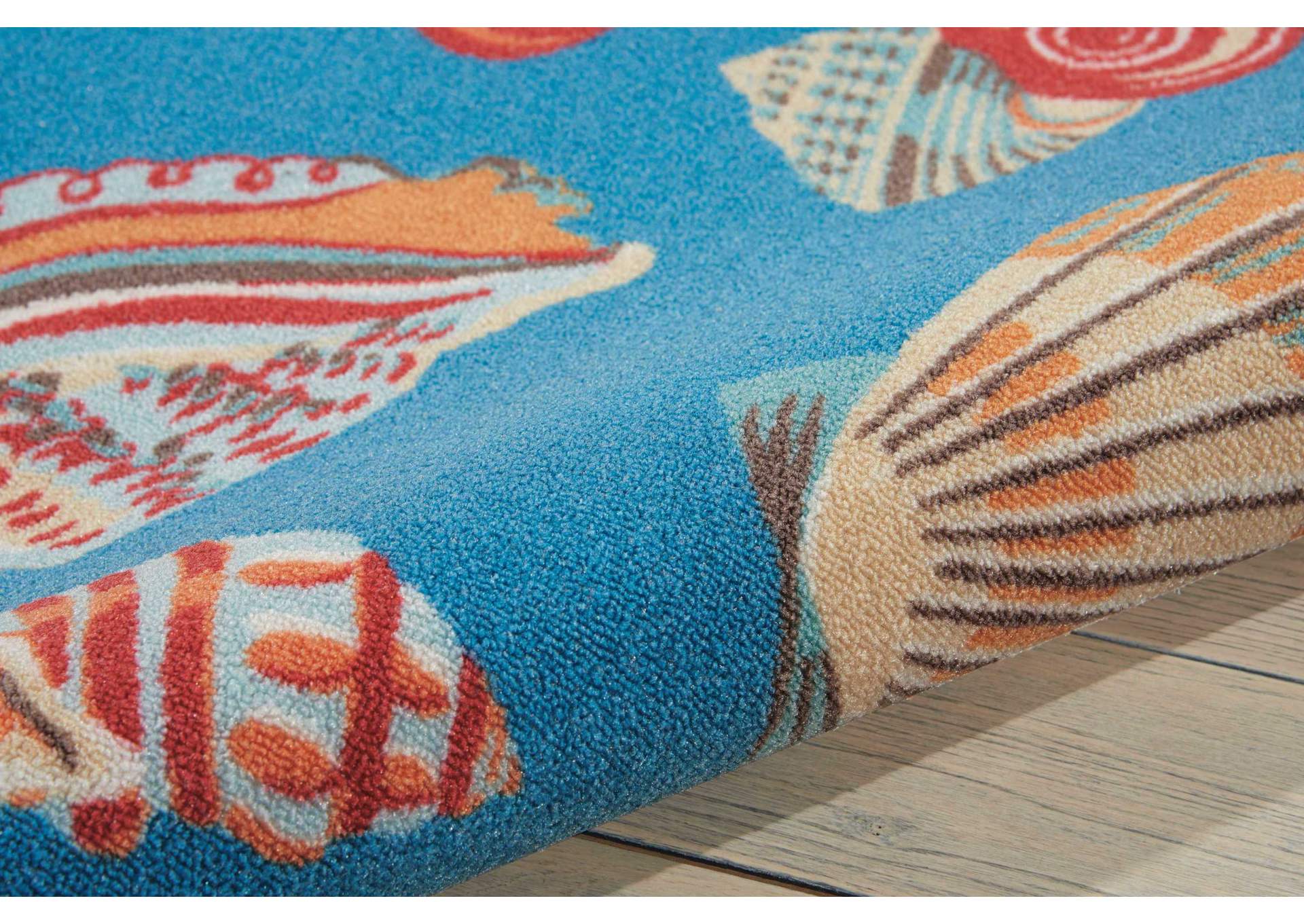 Waverly Sun N Shade SND22 Blue 5'x8' Area Rug,Nourison