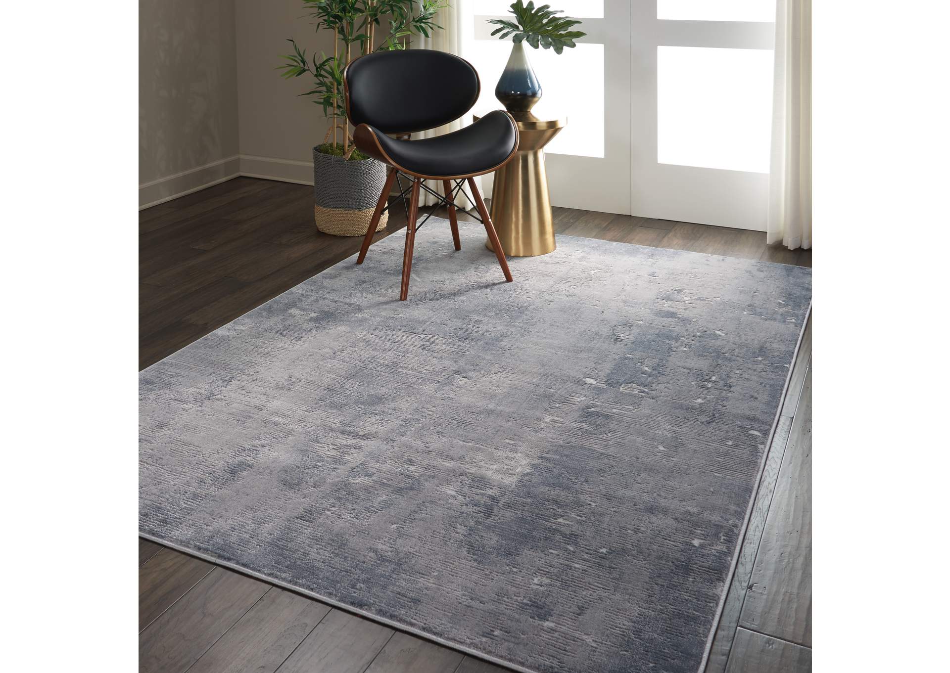 Nourison Rustic Textures RUS05 Grey 4'x6' Rustic Area Rug,Nourison