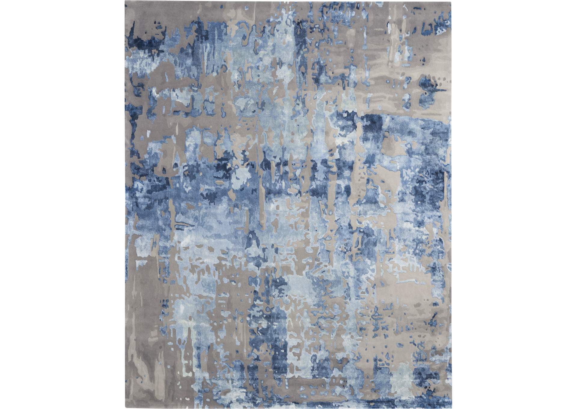 Nourison Prismatic 12'x15" Blue Grey Oversized Area Rug,Nourison