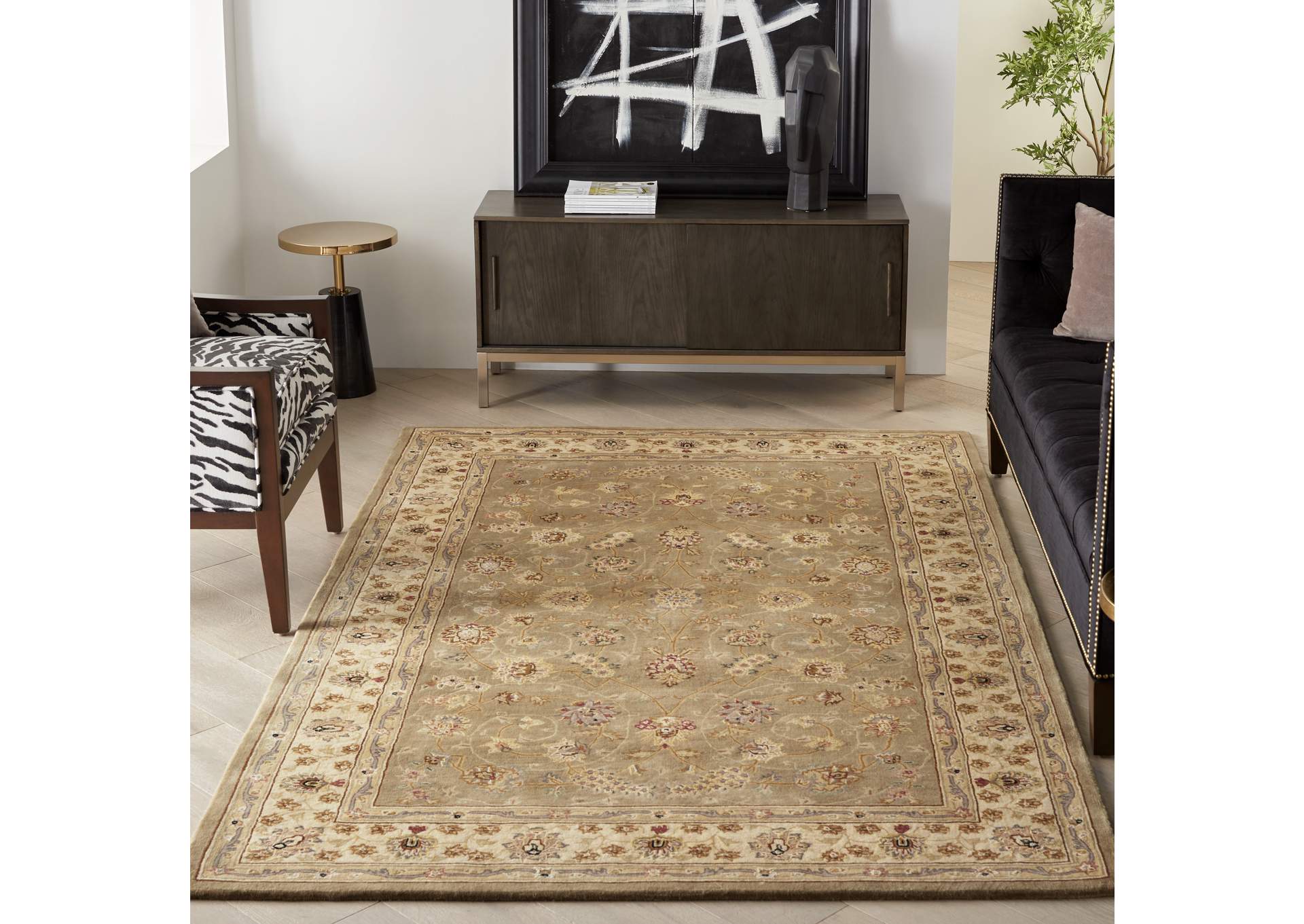 Nourison 2000 2003 Olive 6'x9' Area Rug,Nourison