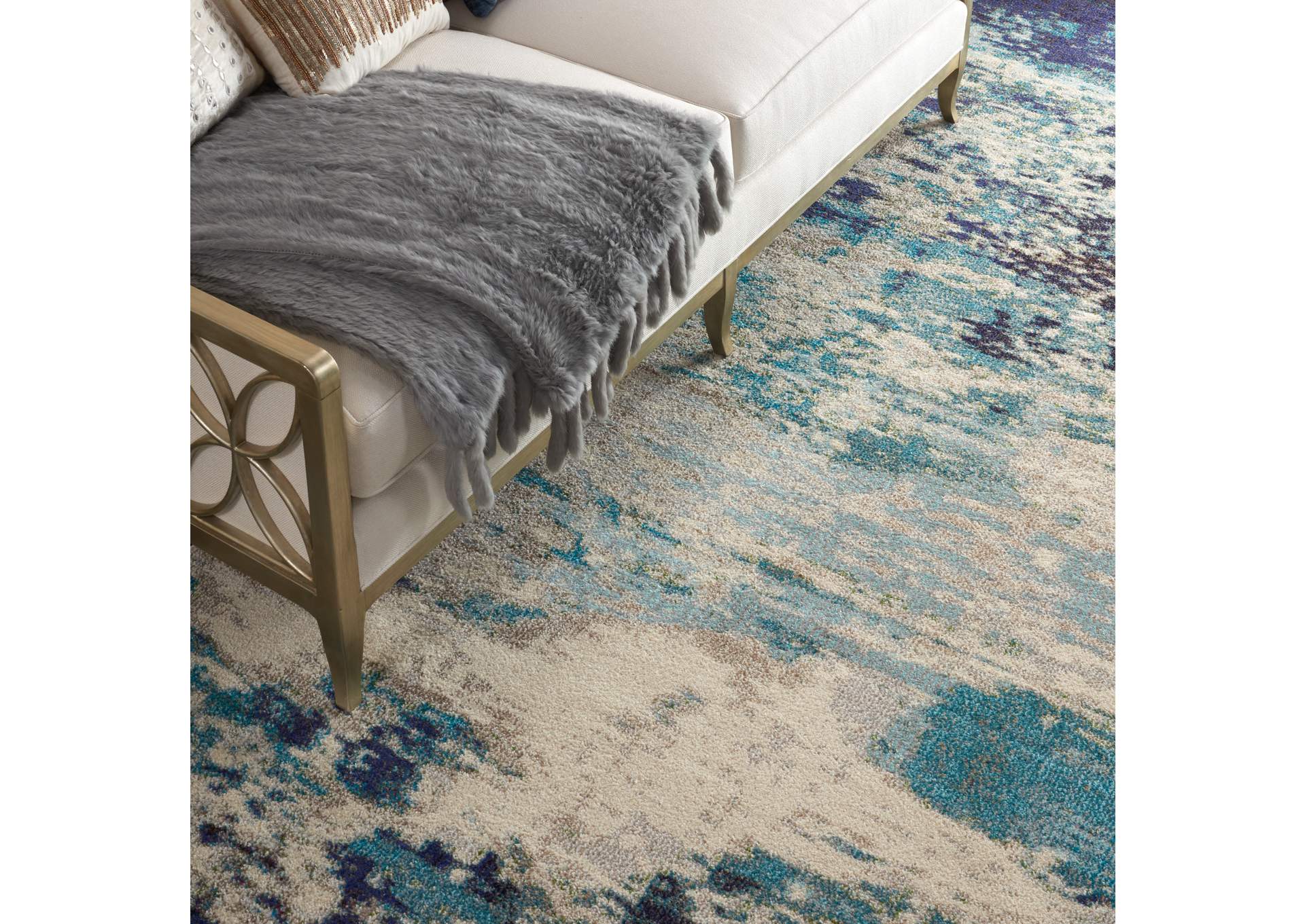 Nourison Celestial CES02 IVTBL 10'x14' Large Abstract Area Rug,Nourison