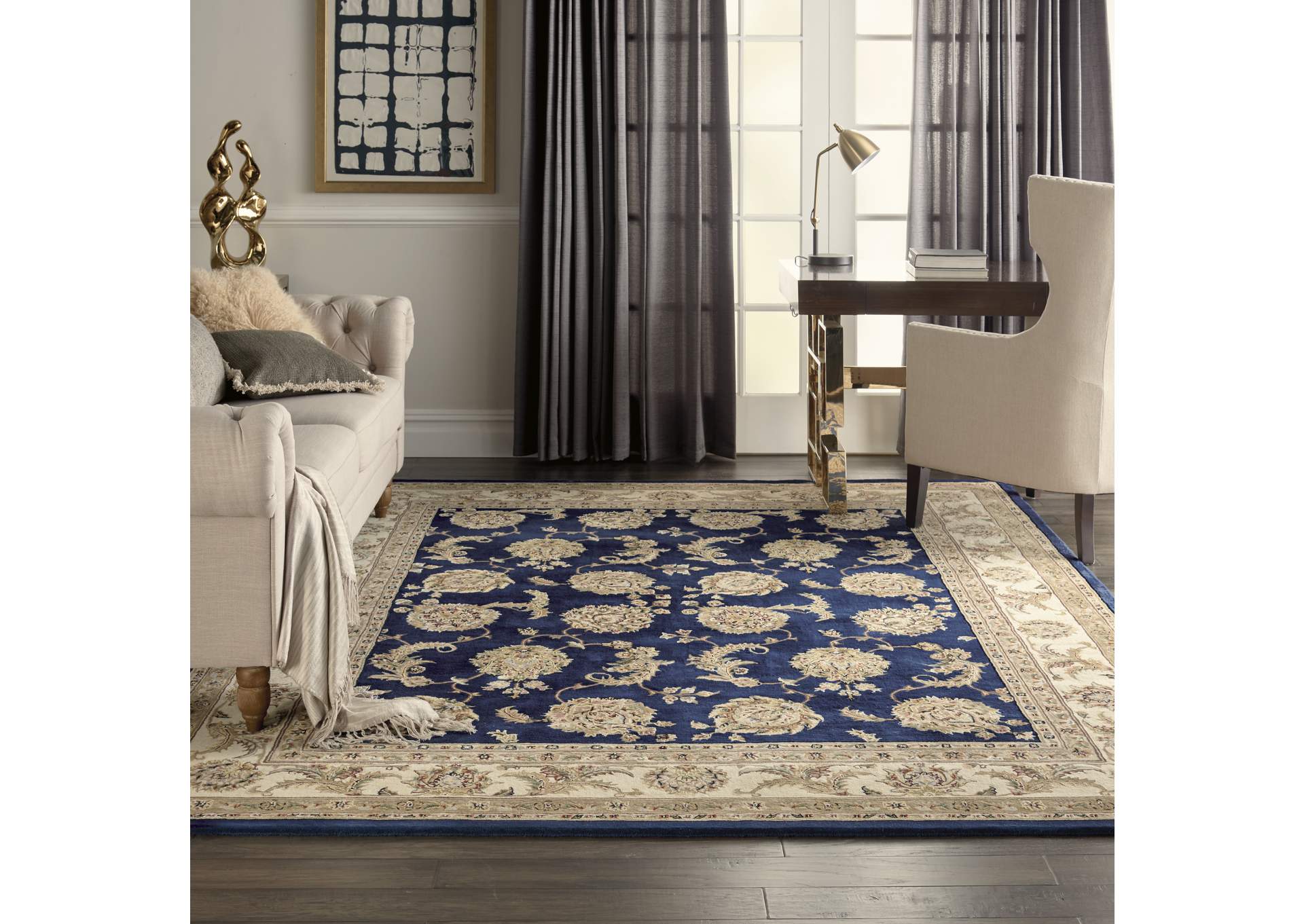 Nourison 2000 9' x 12' Navy Area Rug,Nourison