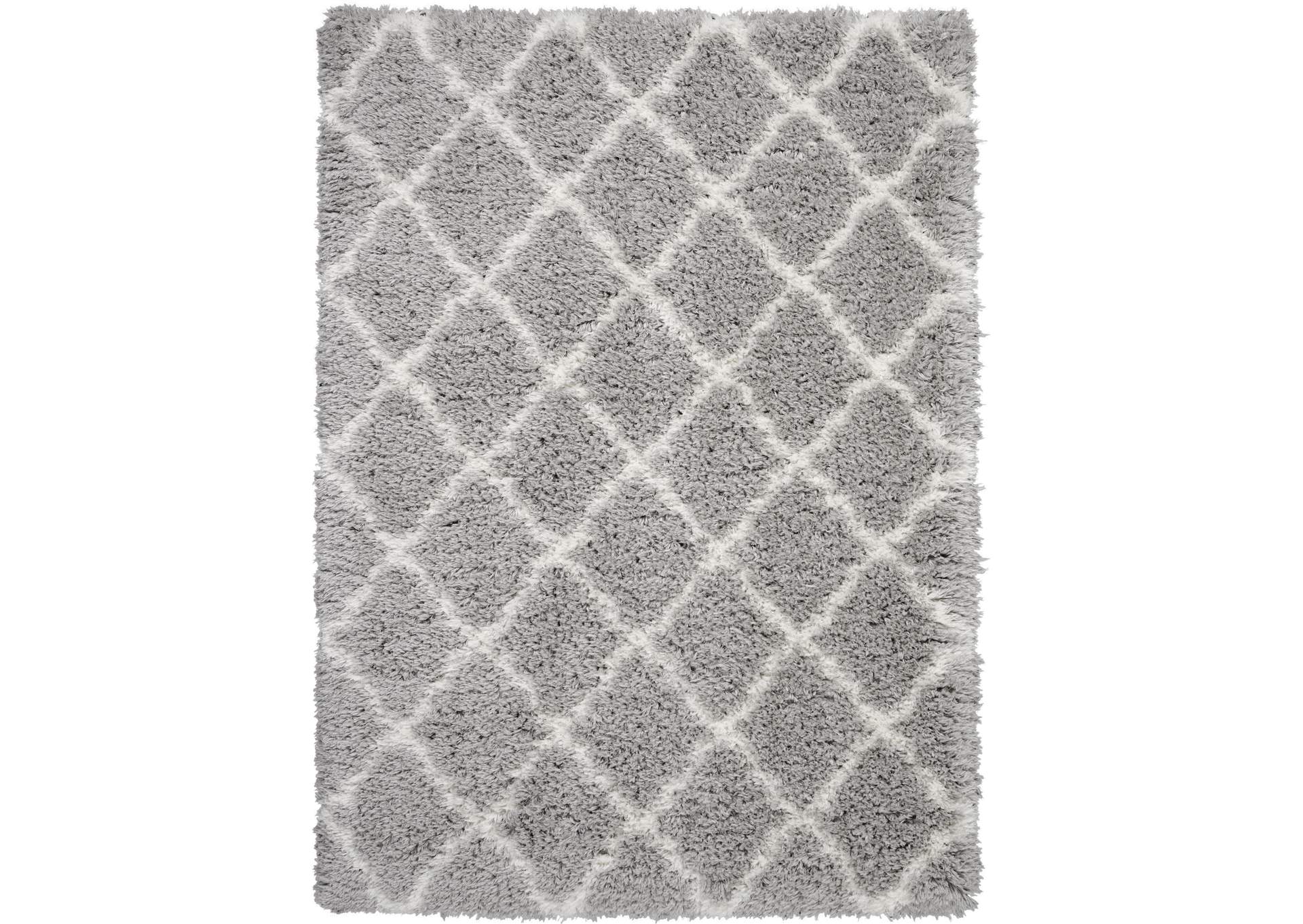 Nourison Luxe Shag LXS02 Grey 8'x10' Large Rug,Nourison