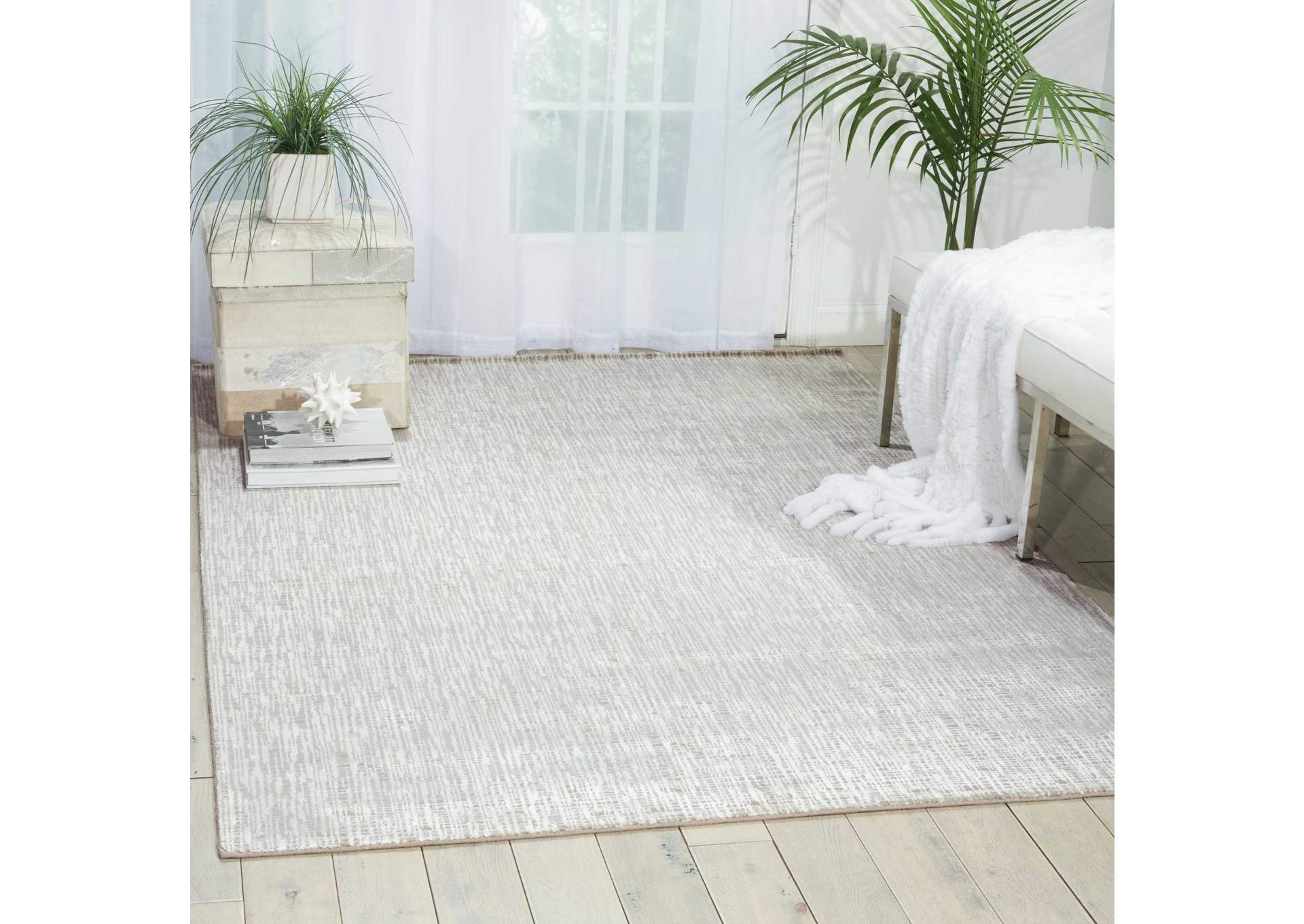 Nourison Starlight STA02 Grey 4'x6' Area Rug,Nourison