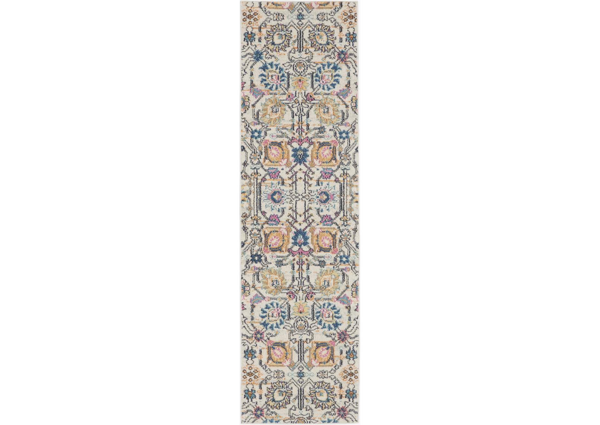 Nourison Passion 8' Runner Ivory Multicolor Area Rug,Nourison