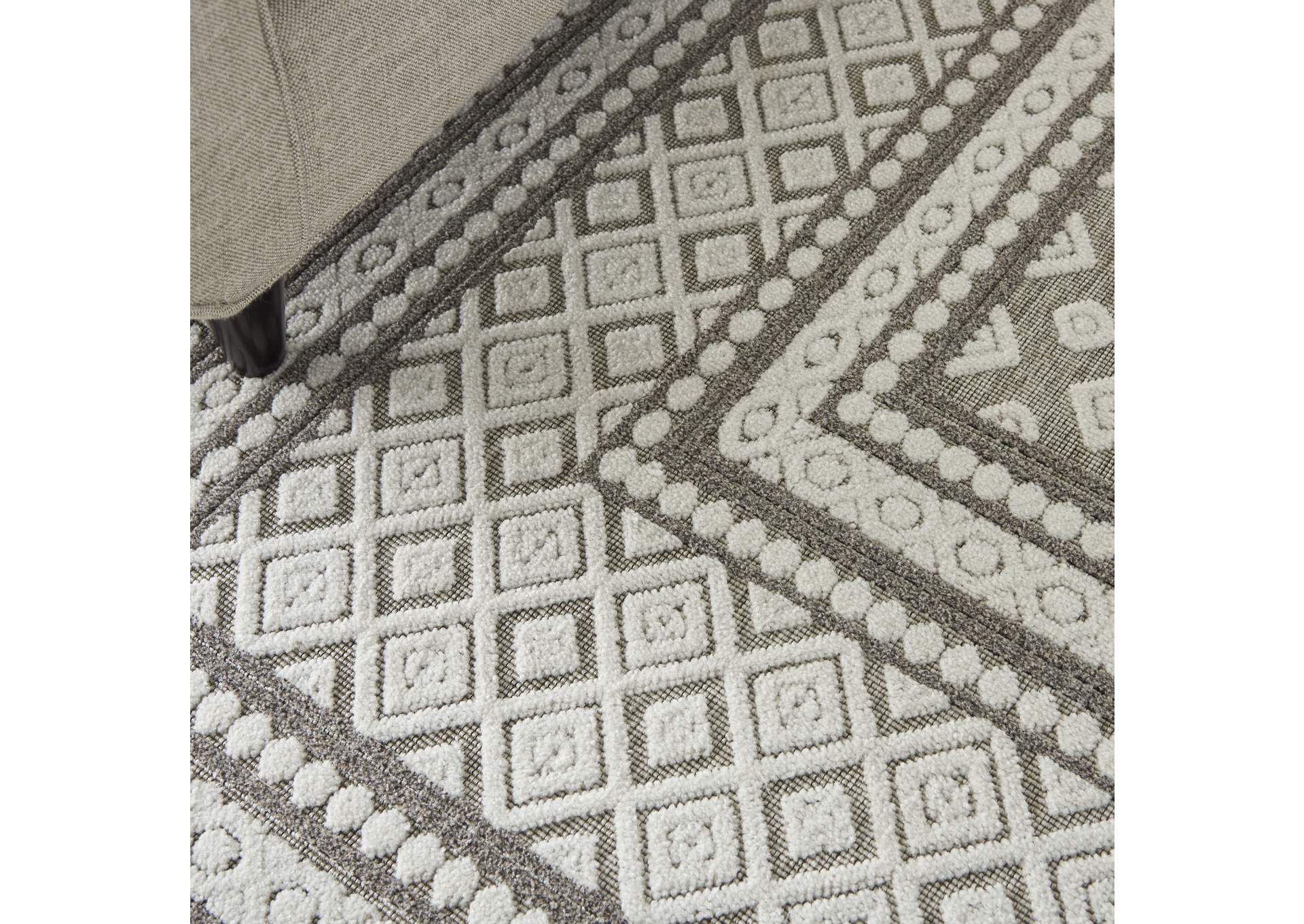 Nourison Key Largo 5'x7' Light Grey Area Rug,Nourison
