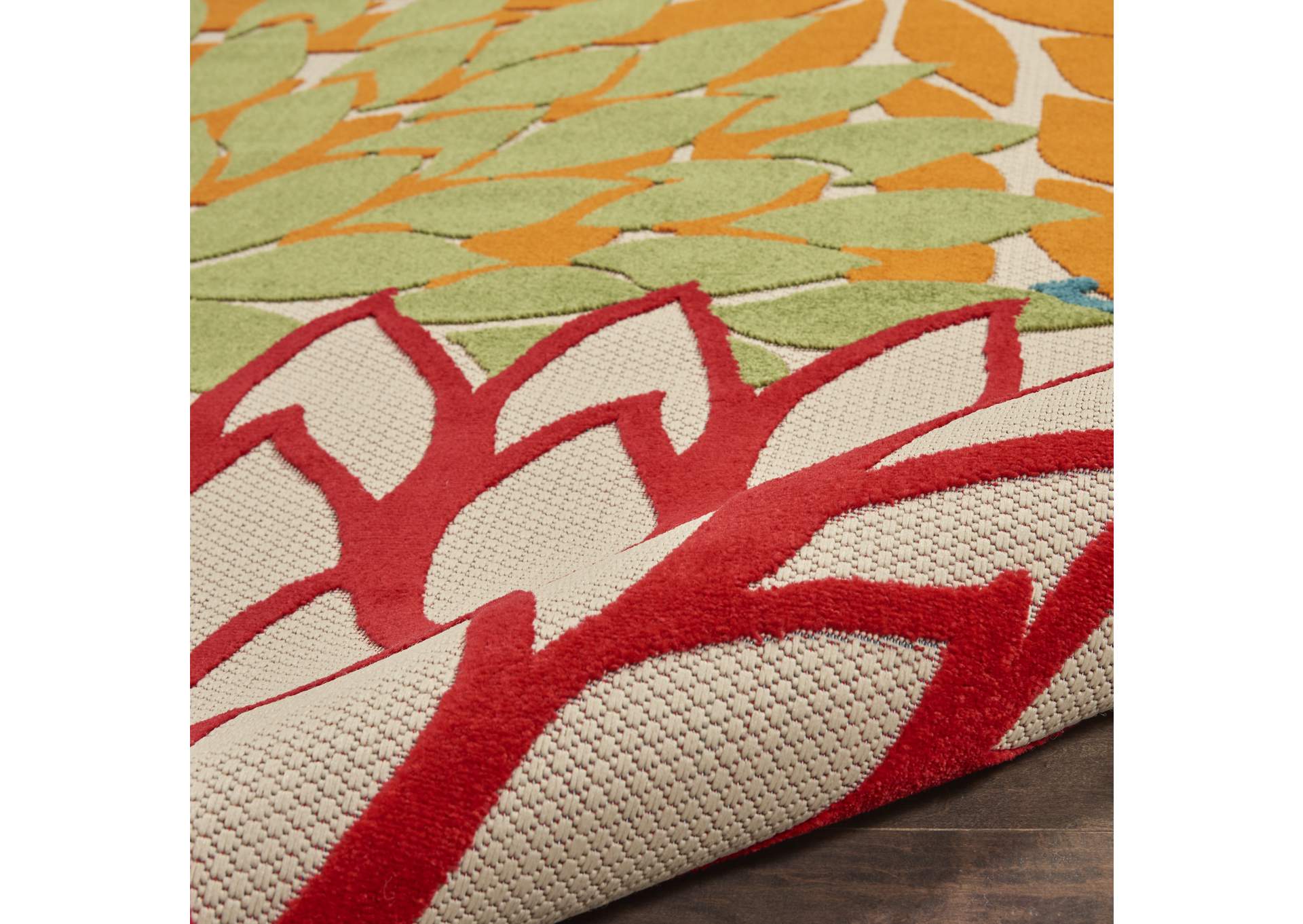 Nourison Aloha 6' x 9' Green, Multicolor Area Rug,Nourison