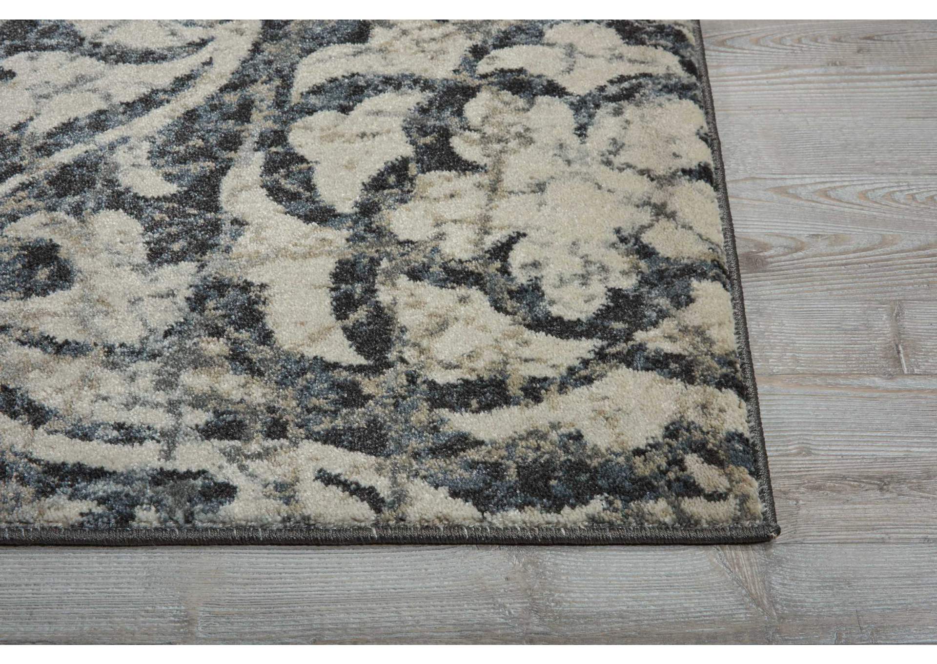 Nourison Maxell MAE10 Grey 8' Runner Hallway Rug,Nourison