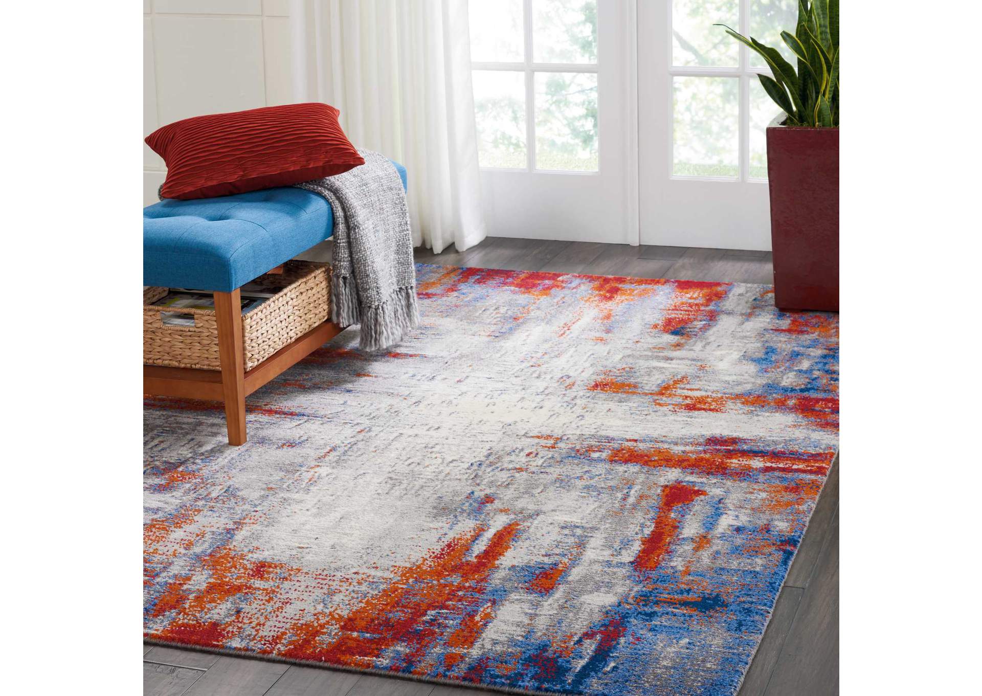 Nourison Twilight TWI26 Multicolor 6'x8' Area Rug,Nourison