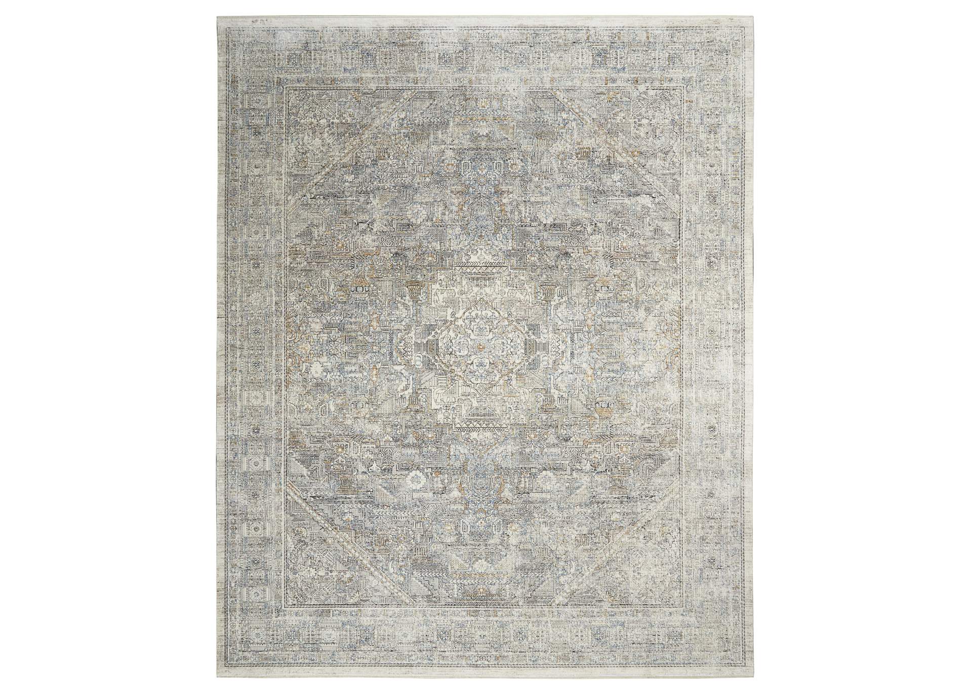 Nourison Starry Nights 10' x 13' Cream and Grey Vintage Area Rug,Nourison