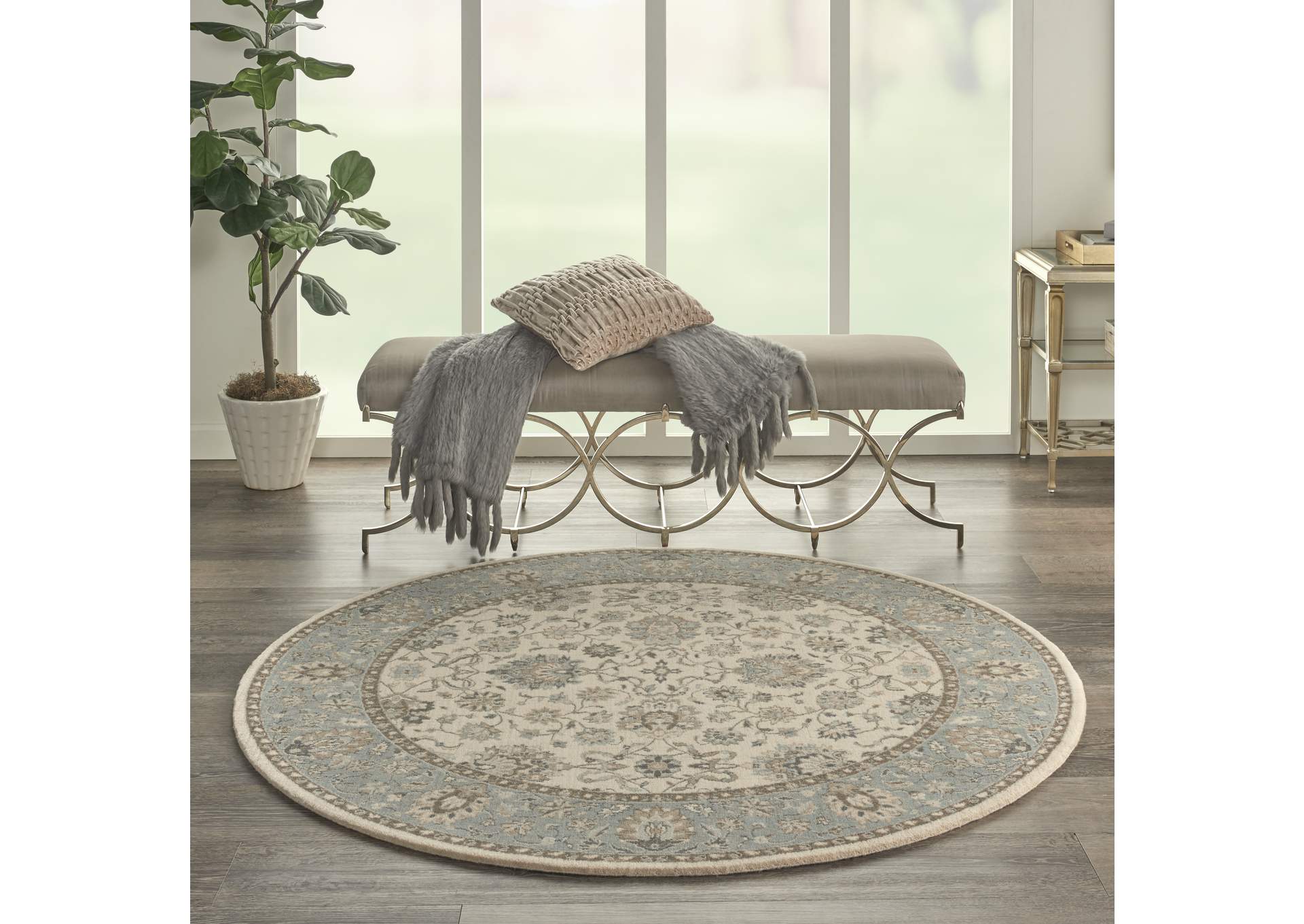 Nourison Living Treasures 6' Round Area Rug,Nourison