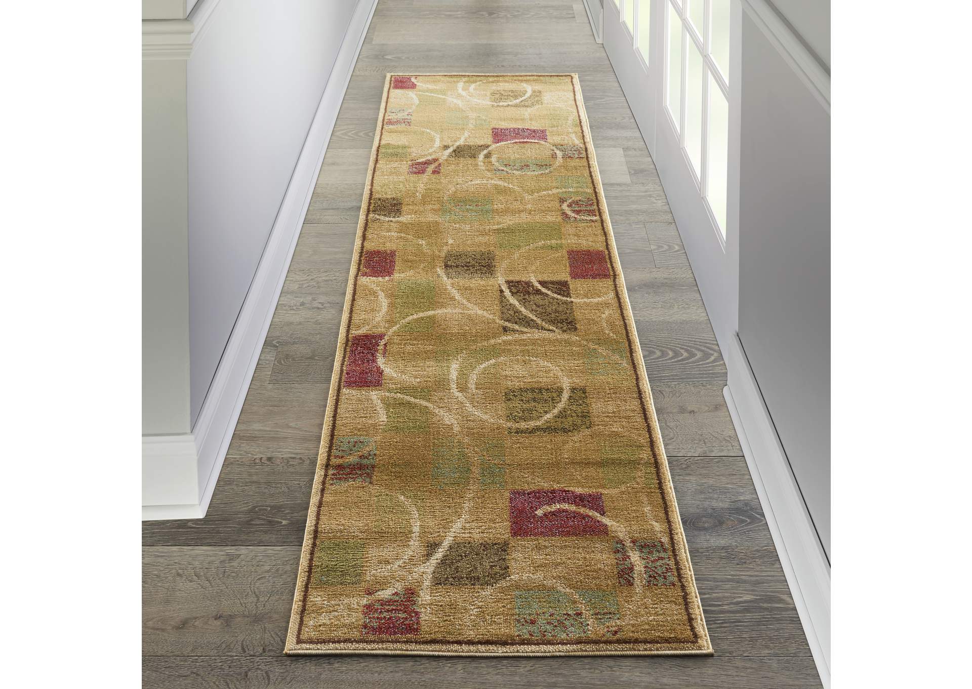 Nourison Expressions XP01 Beige 8' Runner Hallway Rug,Nourison