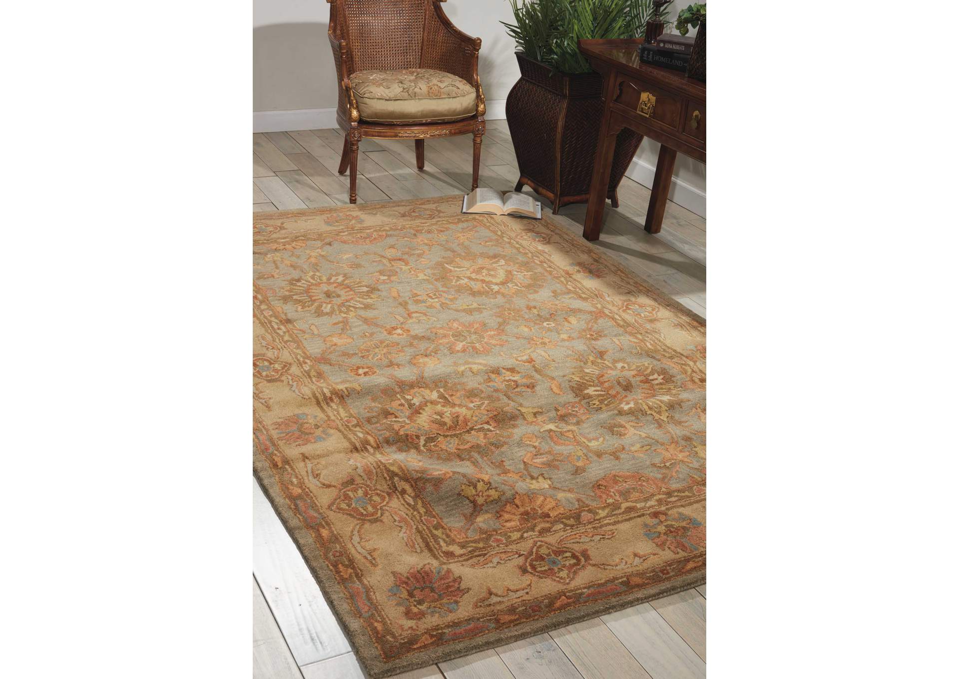 Nourison Jaipur JA19 Blue Multicolor 6' Round Area Rug,Nourison