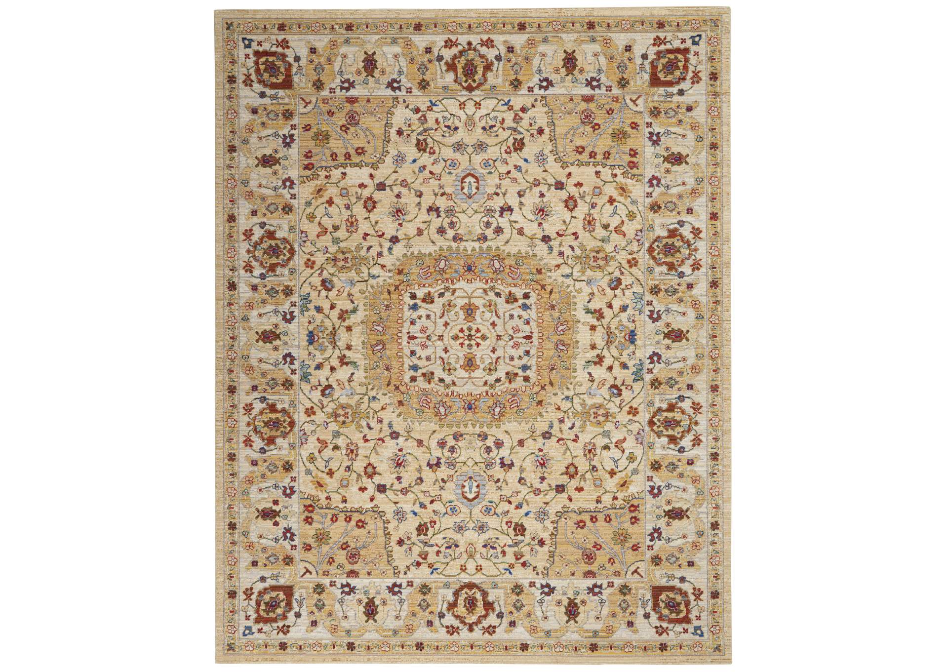 Nourison Majestic 8'x10' Light Orange Multicolor Persian Area Rug,Nourison