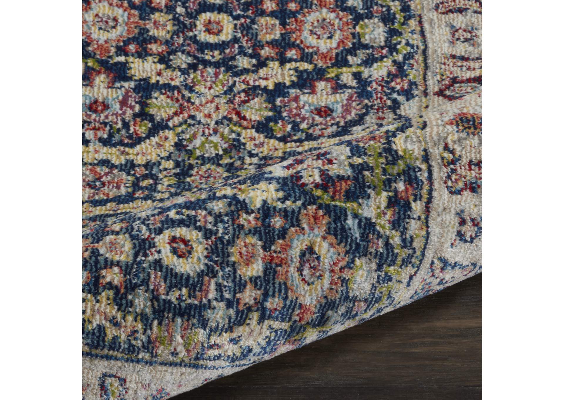 Nourison Ankara Global ANR13 Navy Blue Multicolor Persian Area Rug,Nourison