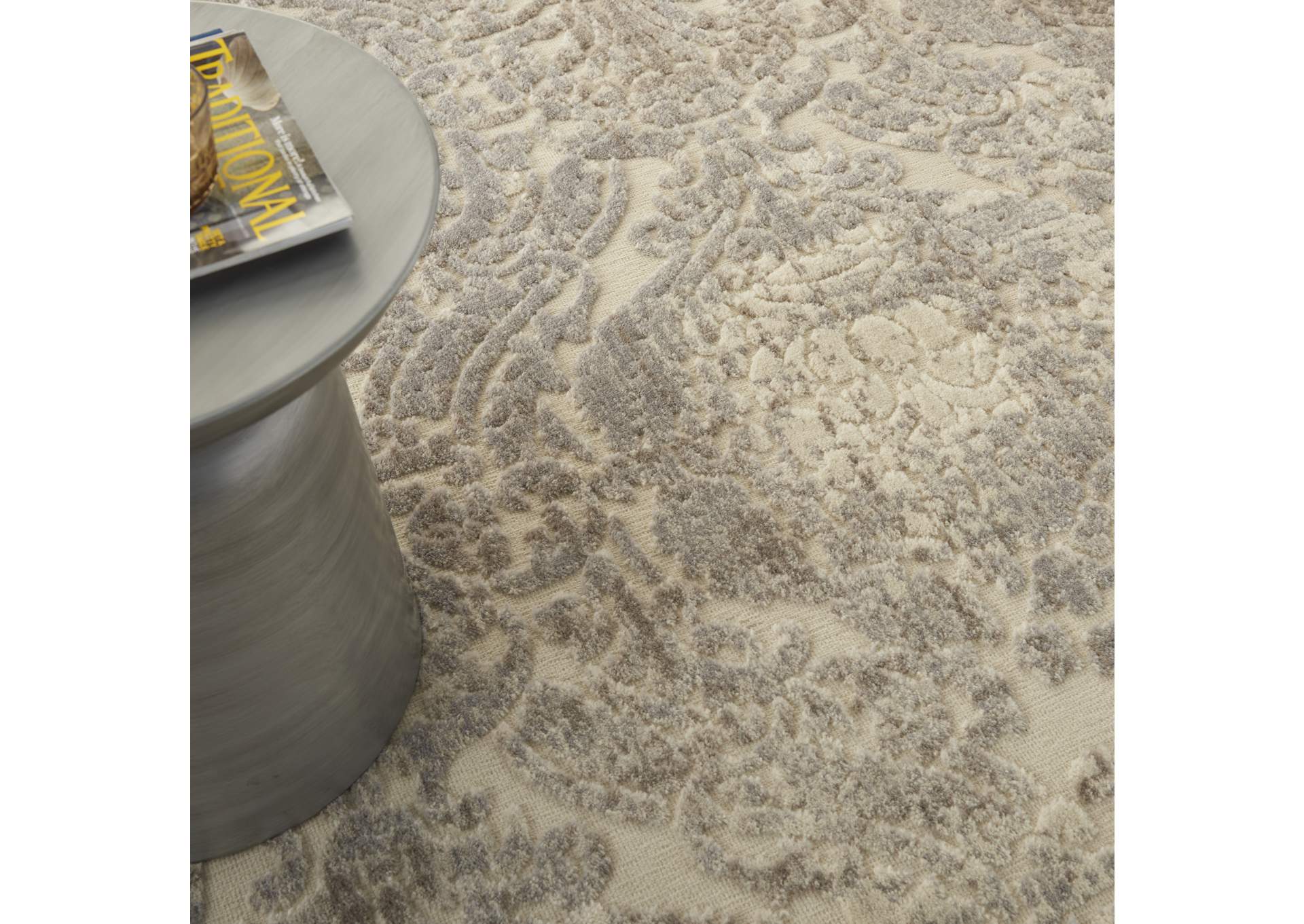 Nourison Graphic Illusions GIL09 White 7'x10' Rug,Nourison