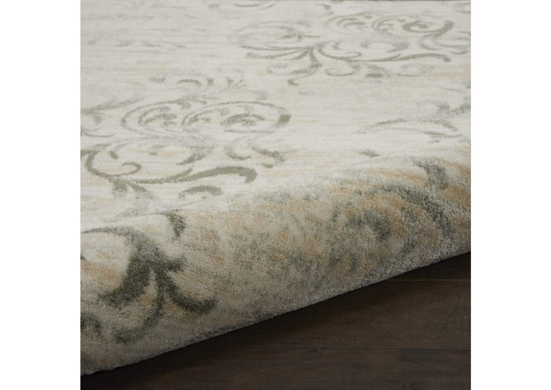 Nourison Euphoria EUP01 White and Beige 9'x12' Oversized Rug,Nourison
