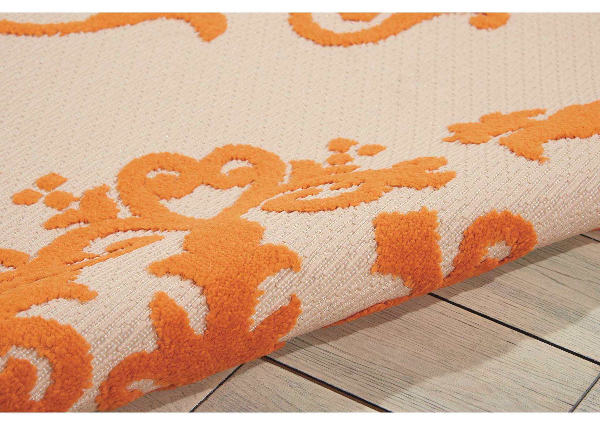 Nourison Aloha ALH12 Orange 8'x11' Oversized Indoor-outdoor Rug,Nourison
