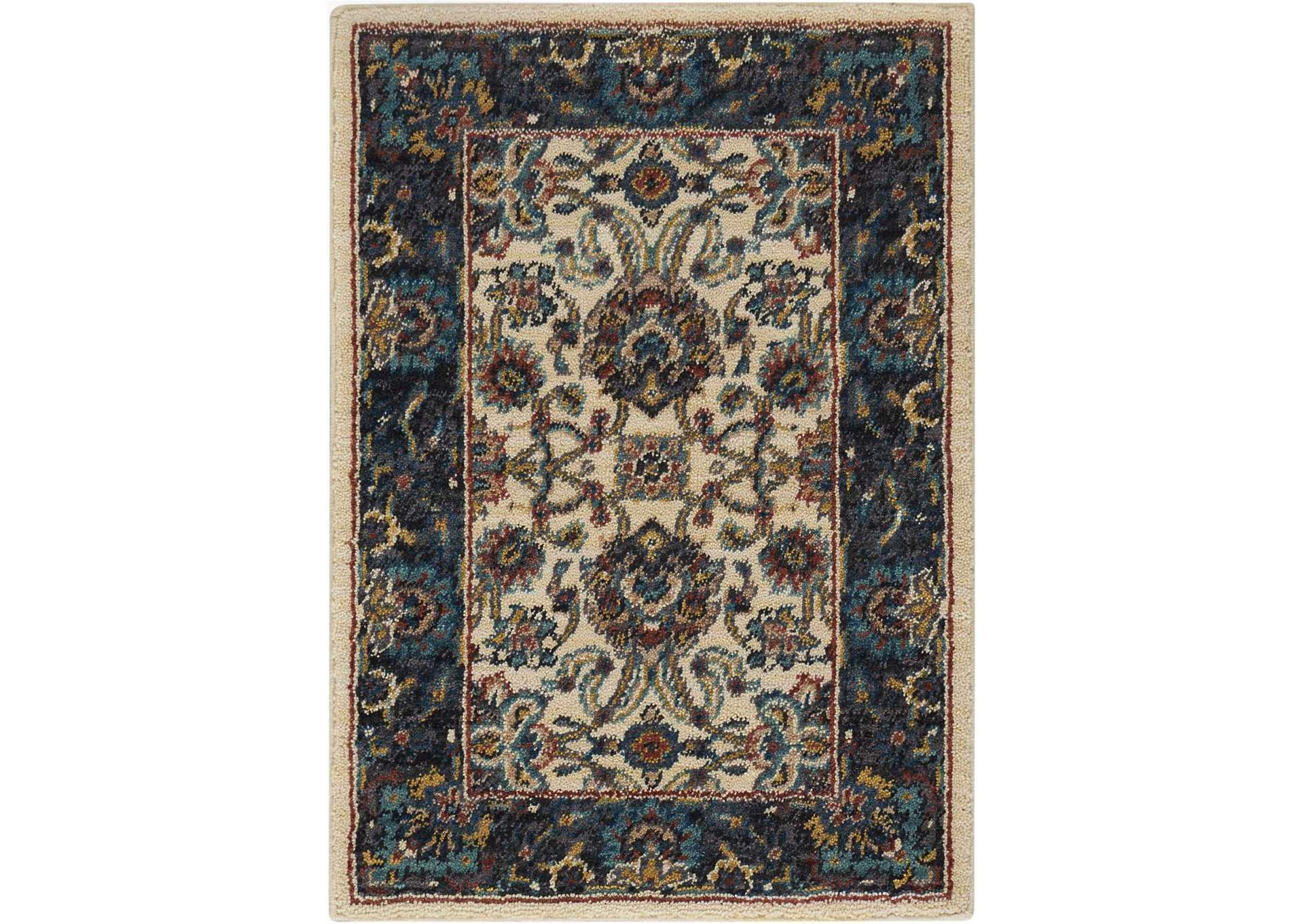 Nourison 2020 NR201 White Multicolor 2'x3' Area Rug,Nourison