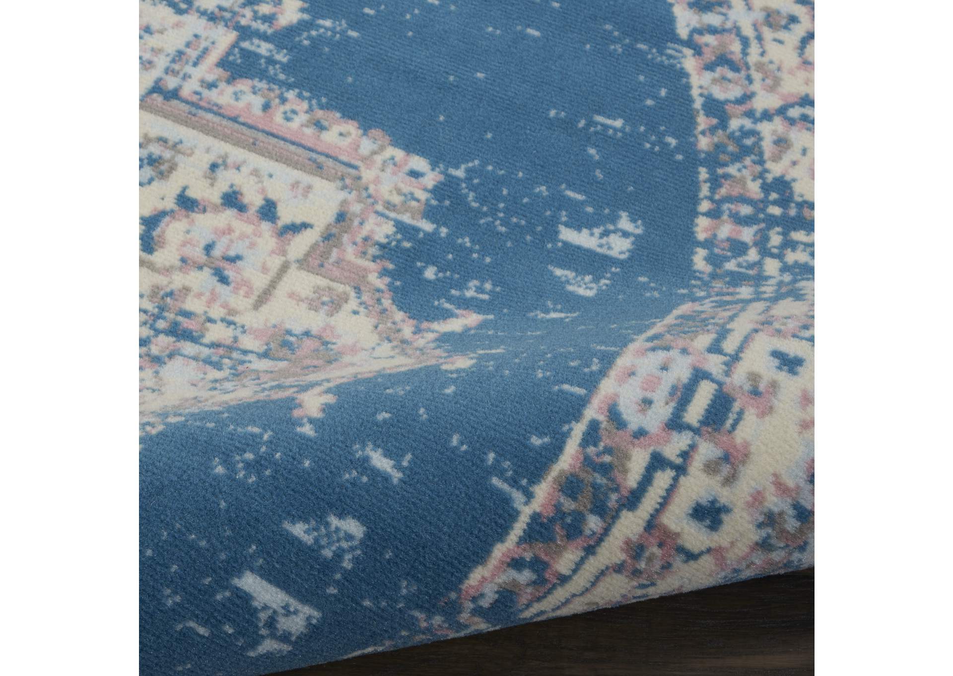 Nourison Grafix GRF14 Blue 8' Round Large Rug,Nourison