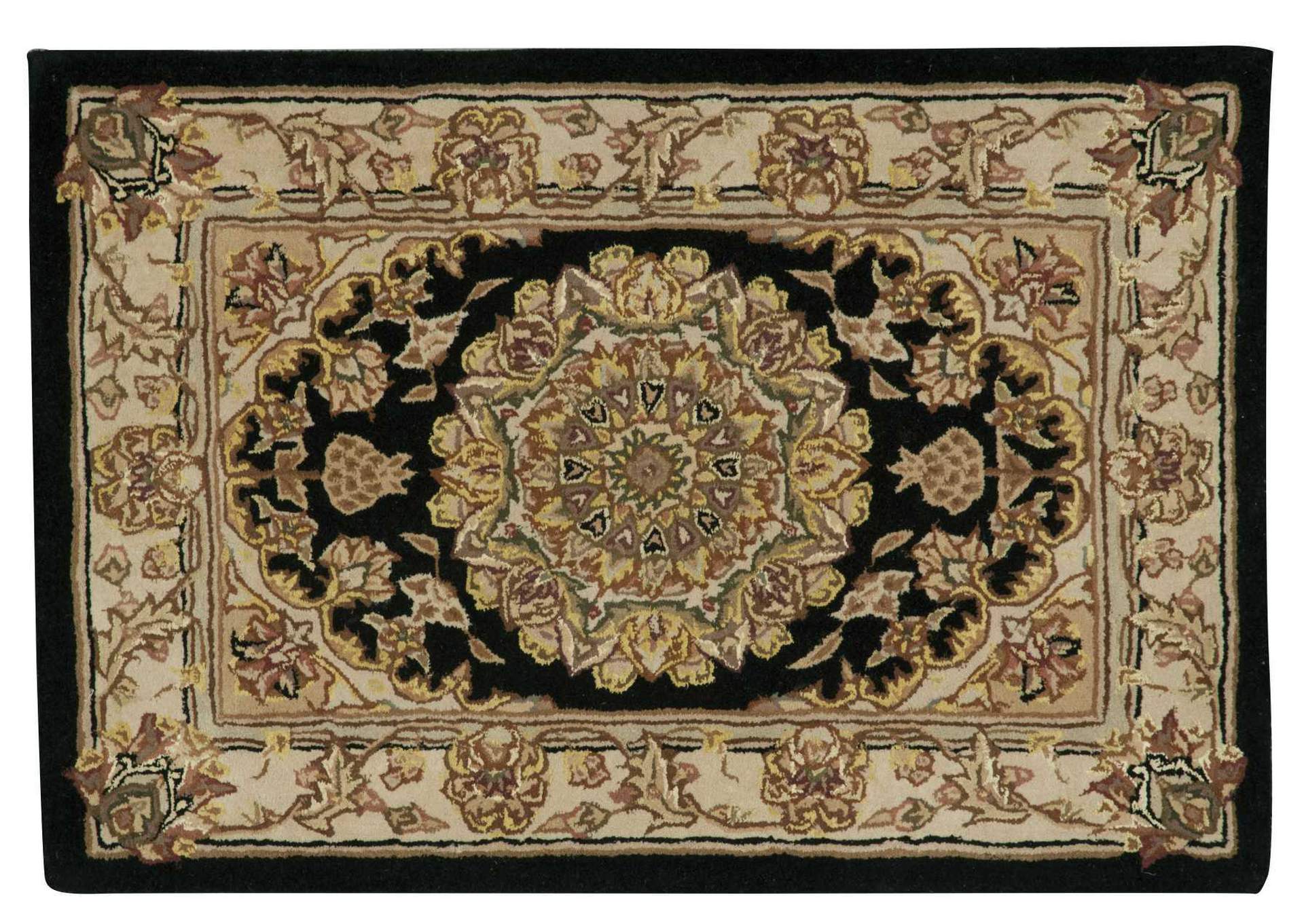 Nourison 2000 2233 Black 2'x3' Area Rug,Nourison