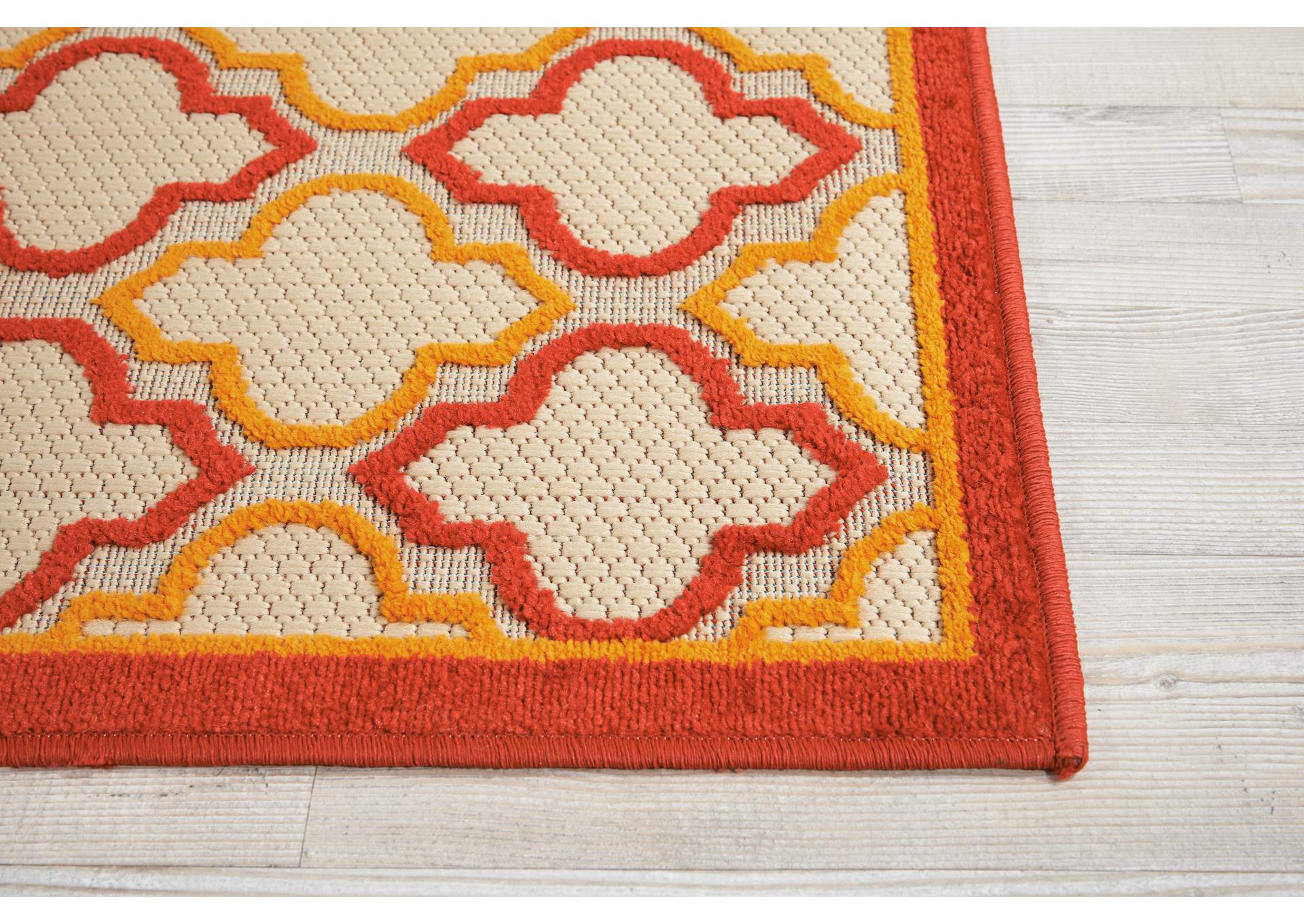 Nourison Aloha ALH06 Red 3'x4' Indoor-outdoor Area Rug,Nourison