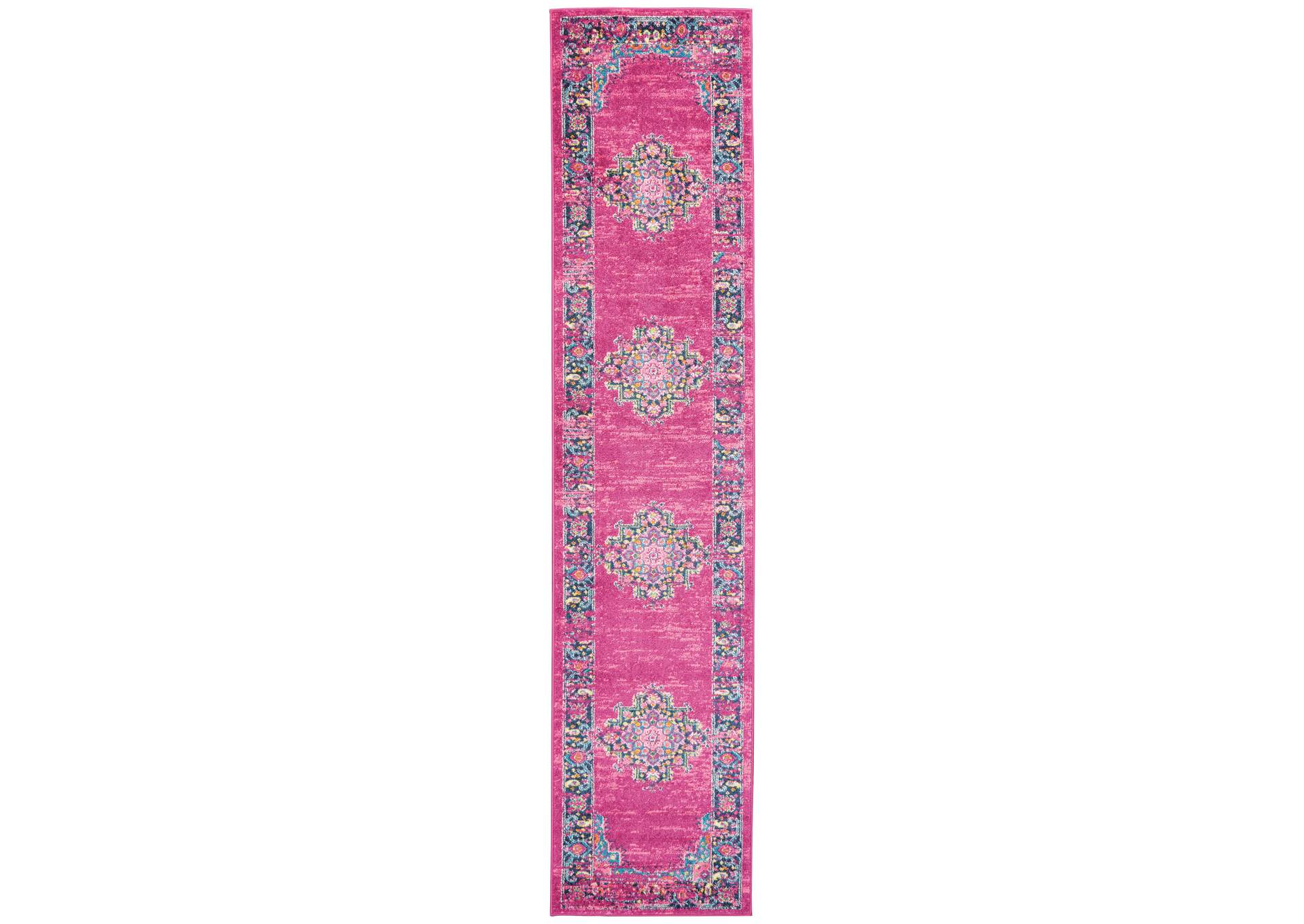 Nourison Passion PSN03 Pink 10' Runner Hallway Rug,Nourison