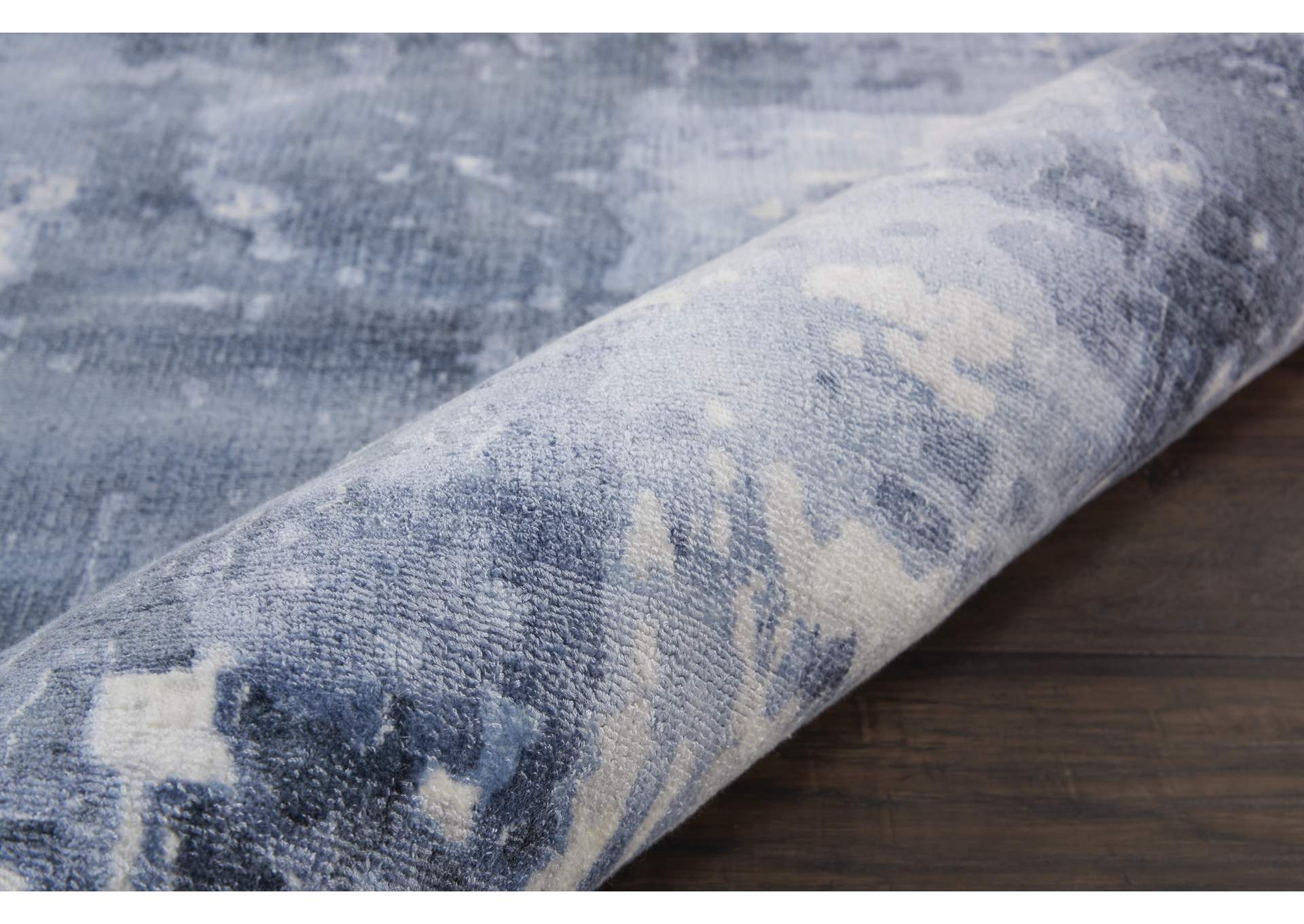 kathy ireland Home Safari Dreams KI372 Slate Blue and White 8'x11' Oversized Rug,Nourison