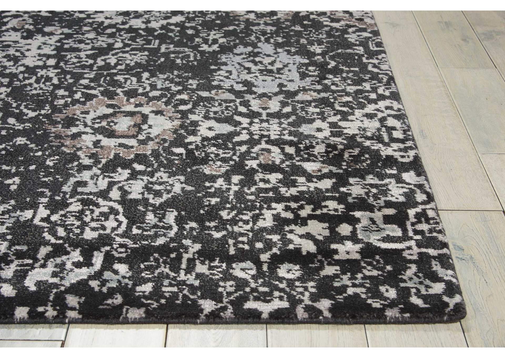 Nourison Twilight TWI13 Black and Grey 6'x8' Area Rug,Nourison