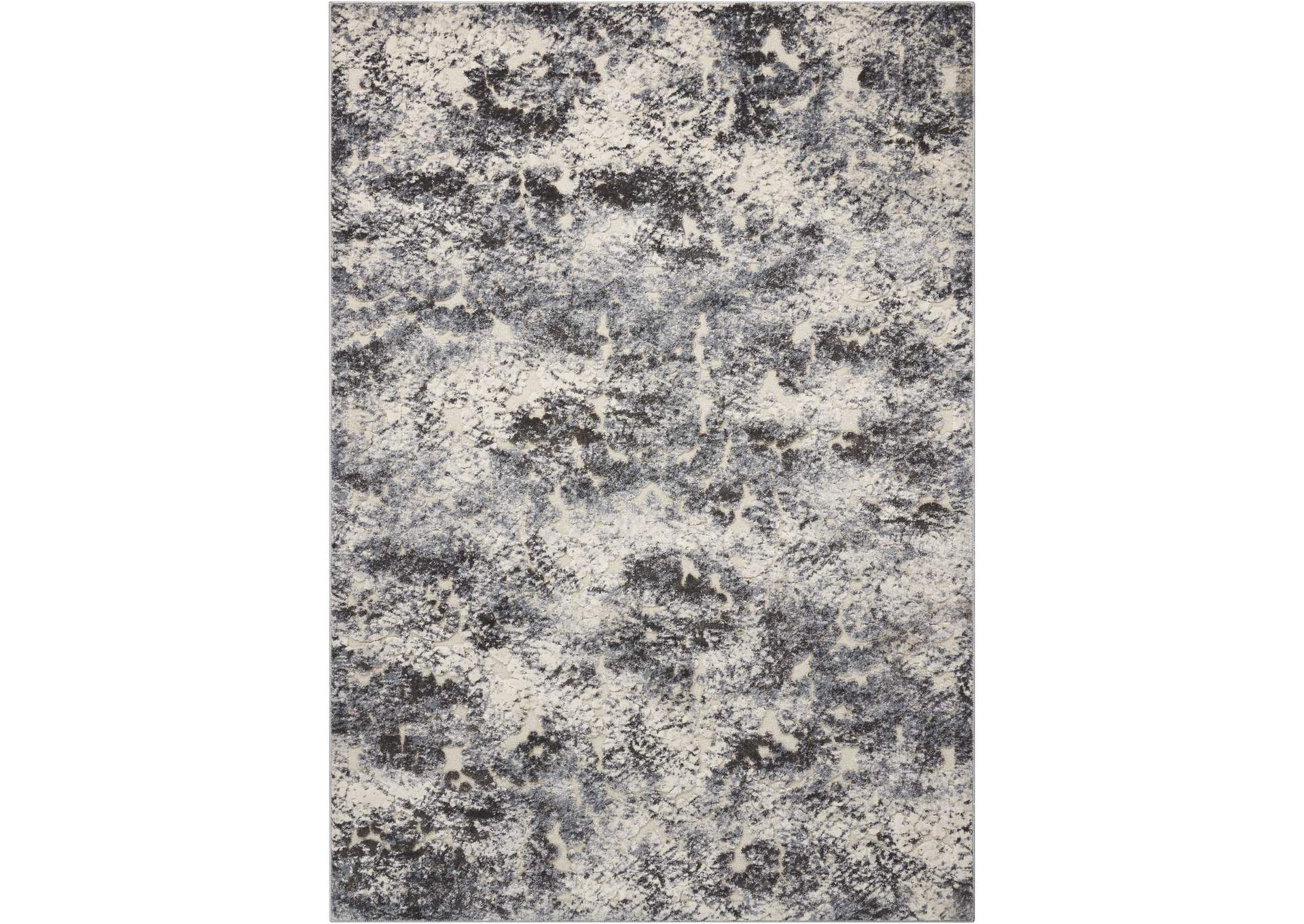 Michael Amini Gleam MA603 Grey and White 9'x13' Rug,Nourison