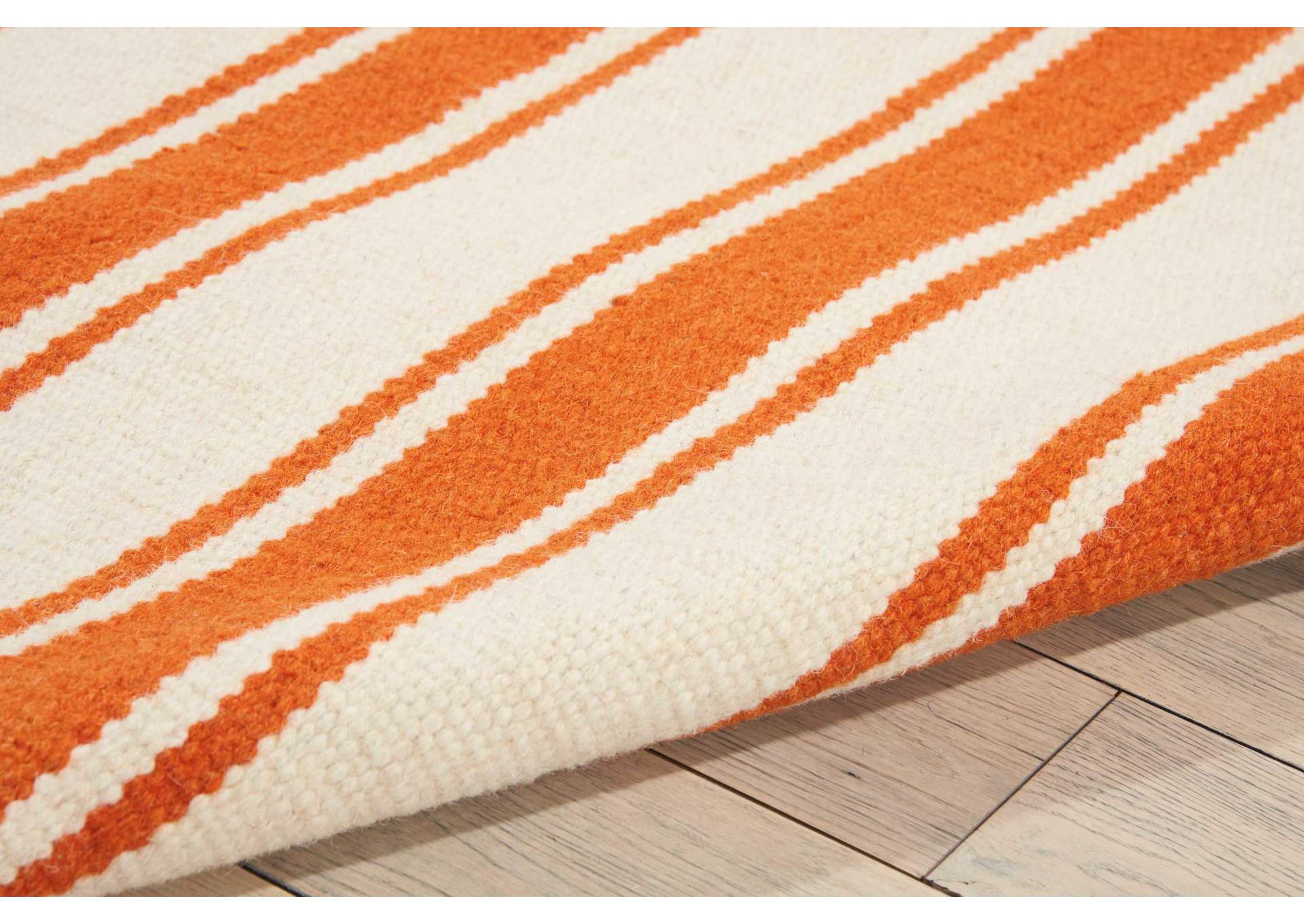 Nourison Rio Vista DST01 White and Orange 5'x8' Area Rug,Nourison