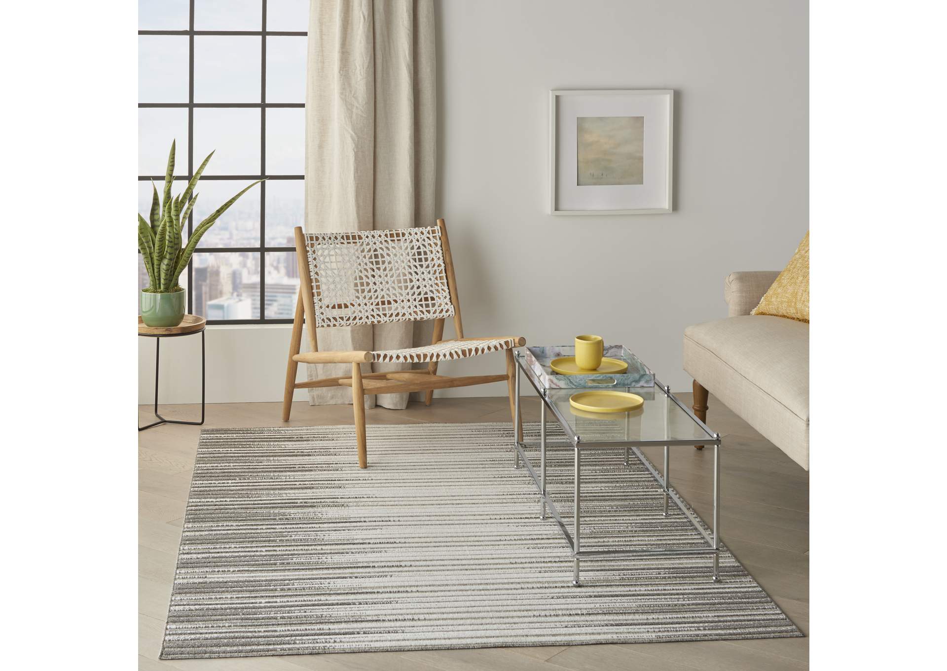 Nourison Key Largo 5'x7' Light Grey Area Rug,Nourison