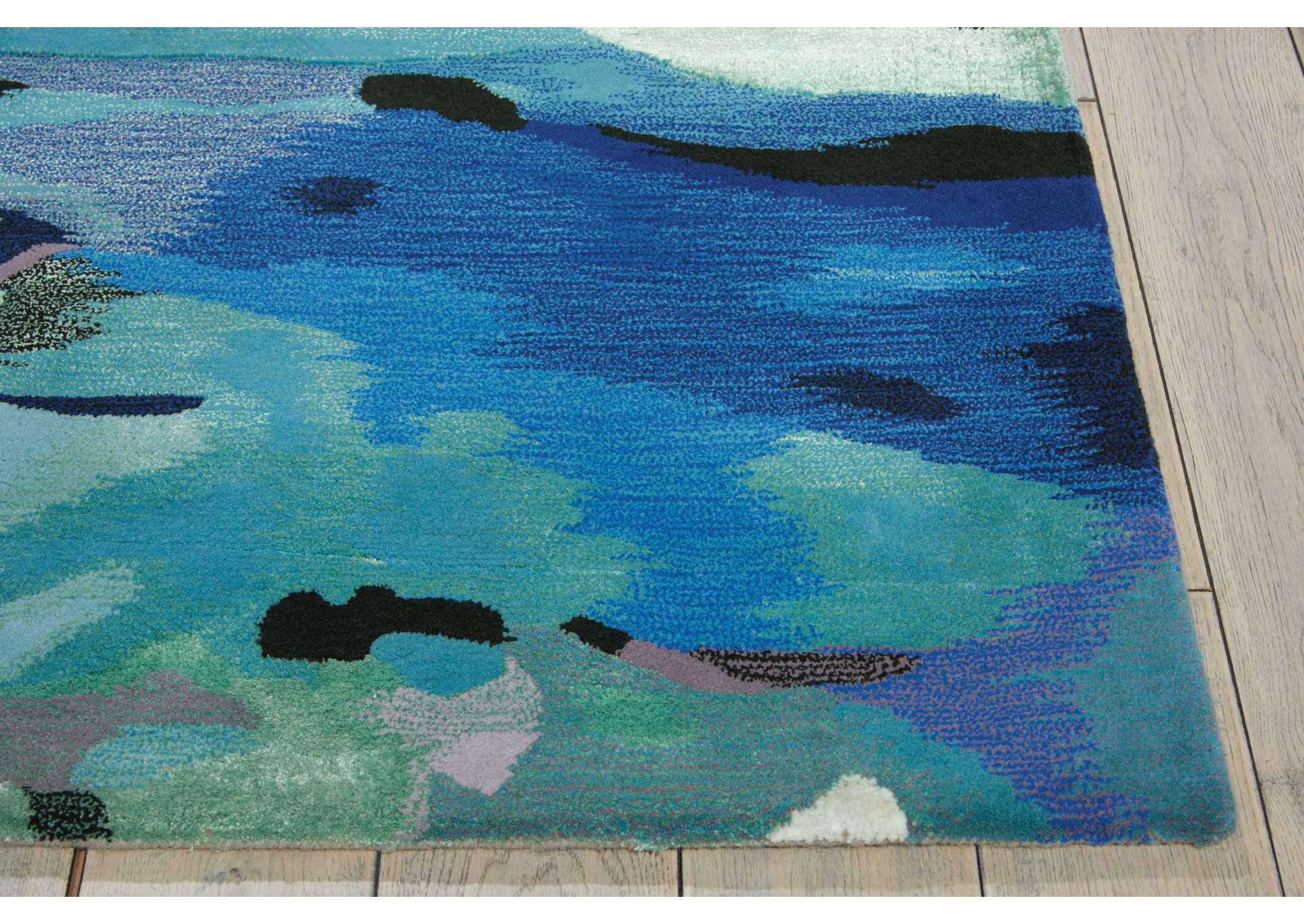 Nourison Prismatic PRS04 Blue and Green 9'x12' Oversized Rug,Nourison