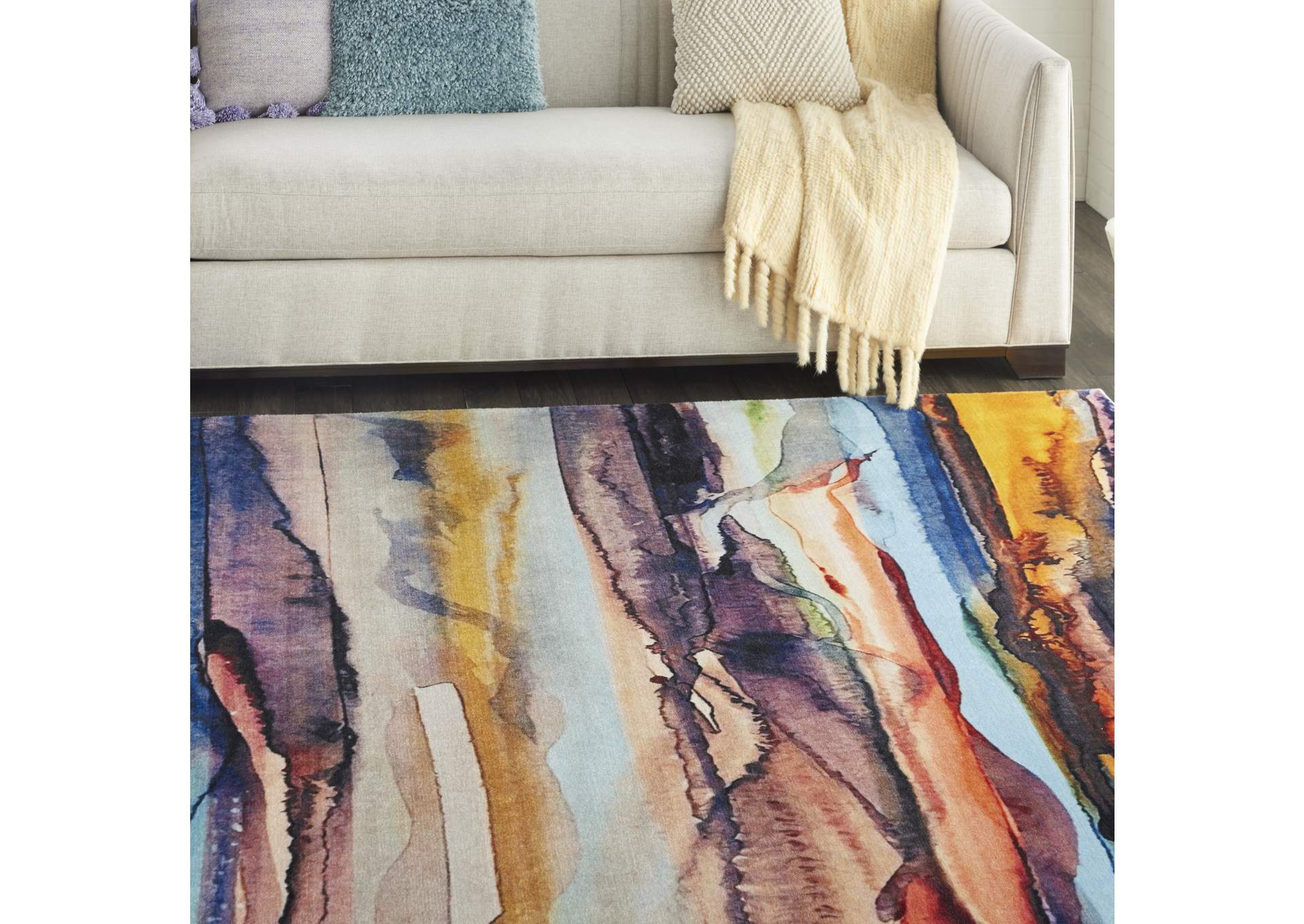 Nourison Le Reve LER01 Multicolor 9'x12' Oversized Rug,Nourison