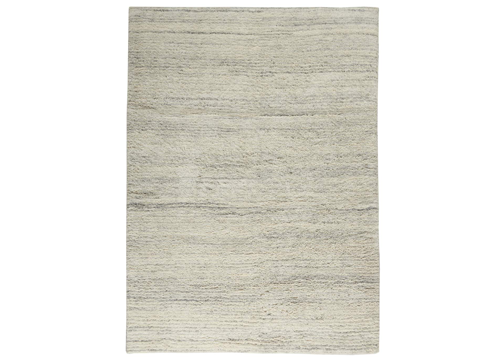 Calvin Klein Agadir 5' x 7' Grey Ribbed Shag Area Rug,Nourison