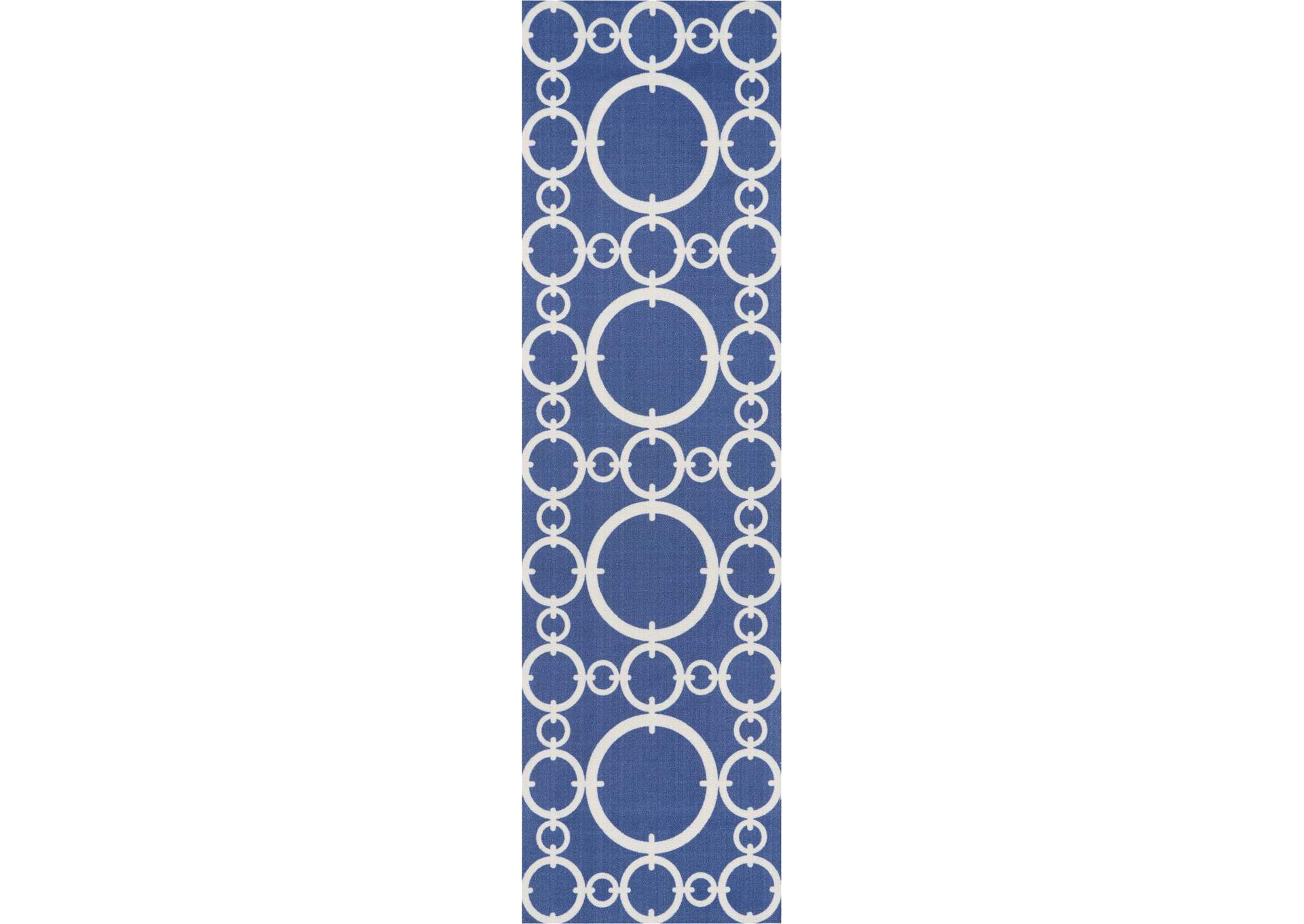 Nourison Sun N Shade SND02 Dark Blue 8' Runner Hallway Rug,Nourison